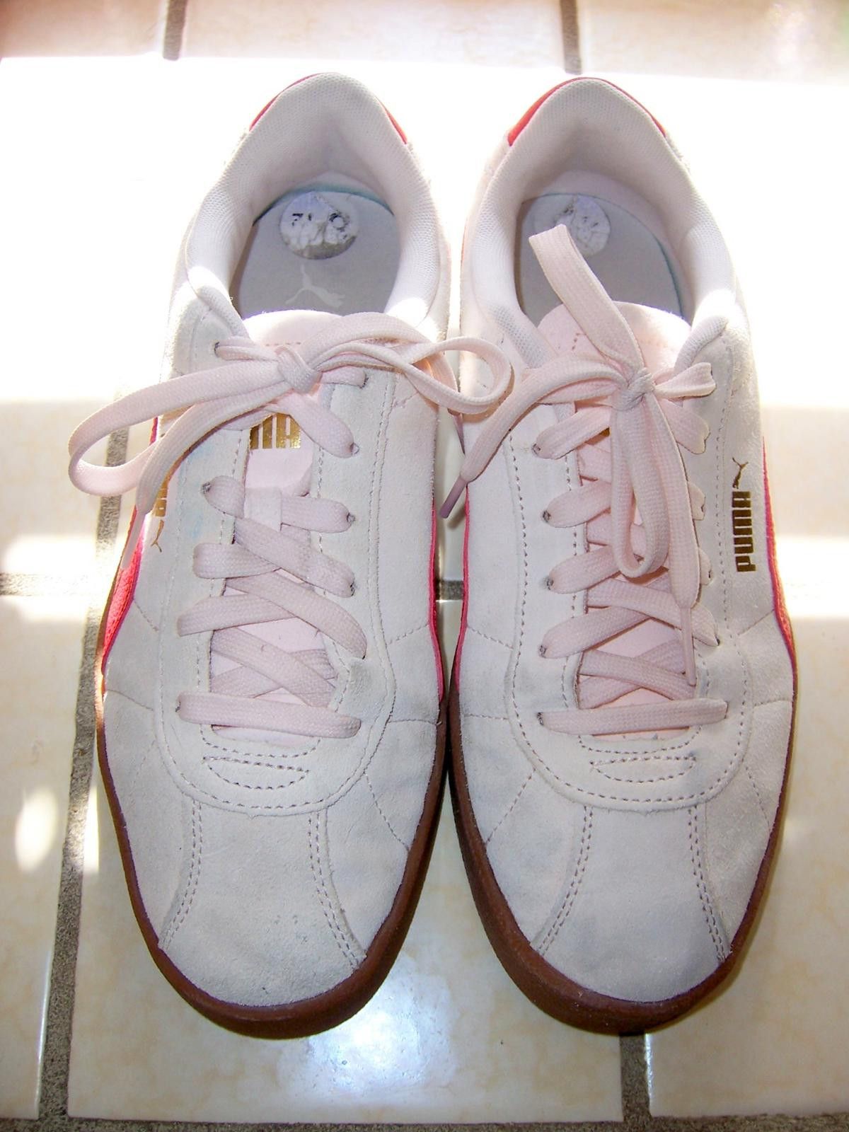 Puma Puma Club II Era Suede Sneakers Women's 8.5 Cream/Red Size US 8.5 / IT 38.5 - 2 Thumbnail