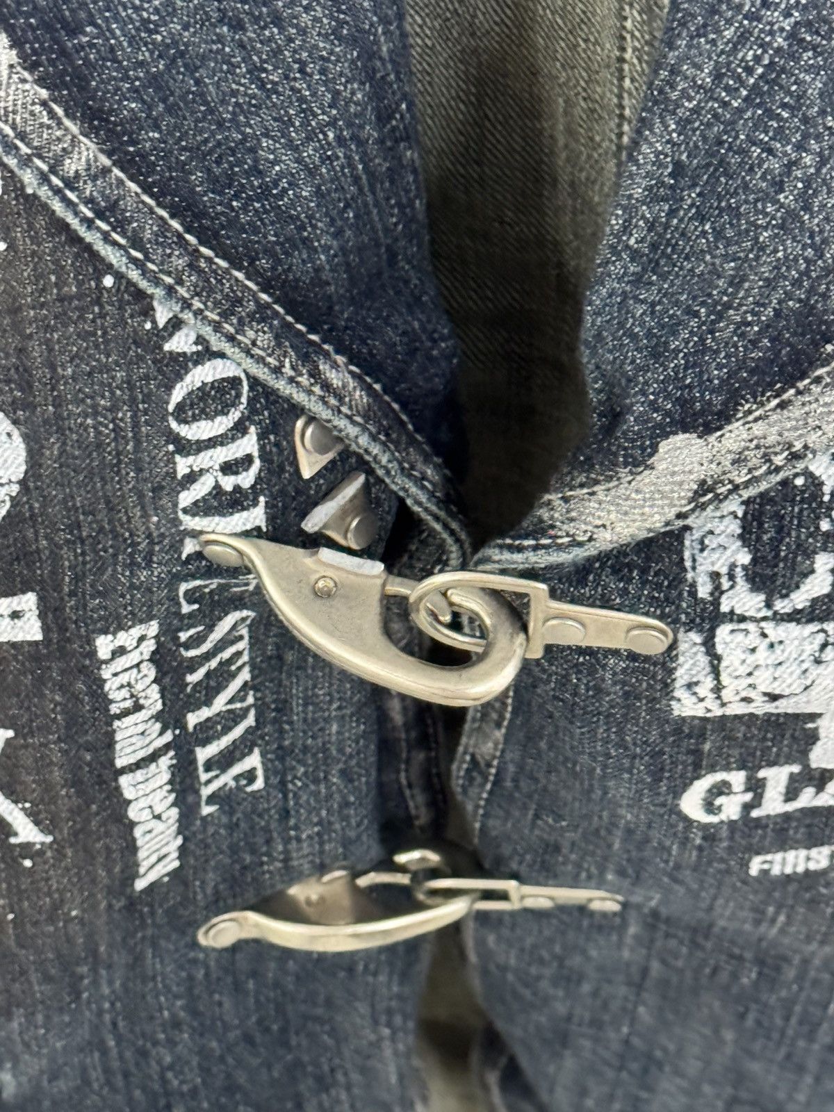 If Six Was Nine 2000s Japanese Brand Skull Punk Denim Blazer Size US L / EU 52-54 / 3 - 7 Thumbnail