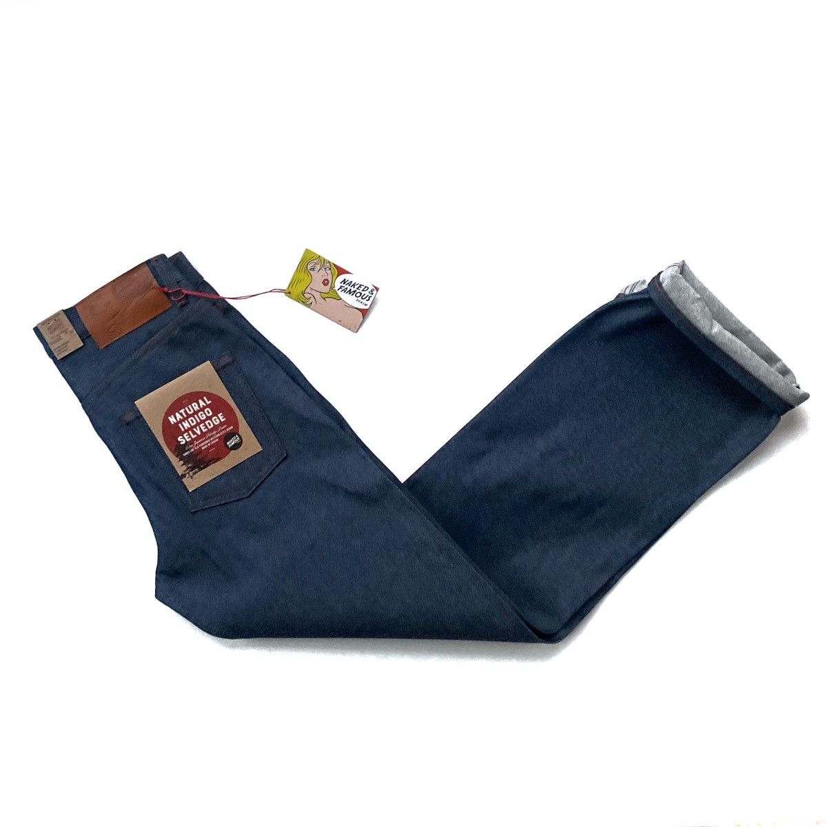 Naked & Famous NWT Naked & Famous Strong Guy Natural Indigo Selvedge ...