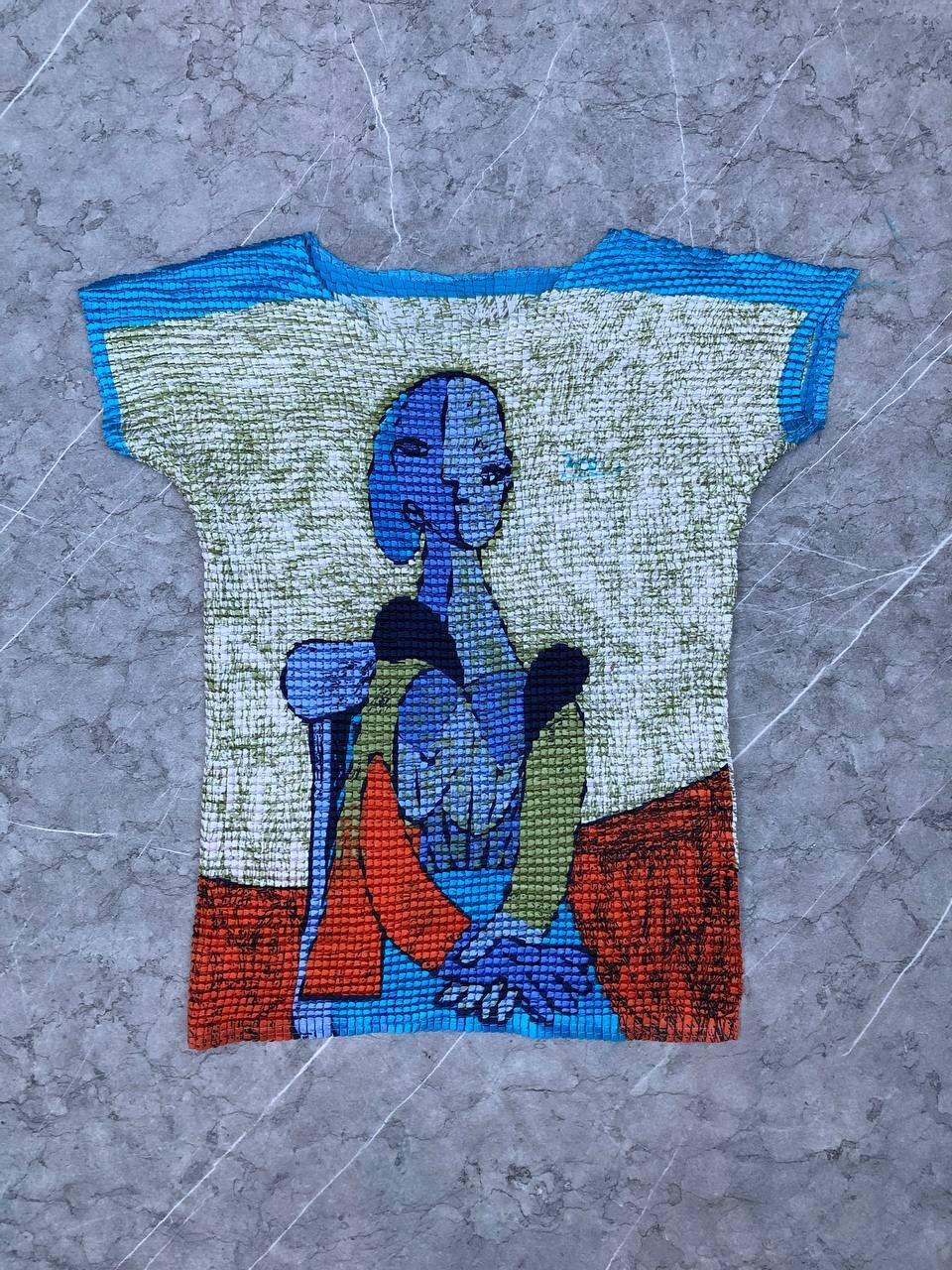 Designer × Vintage Vintage 90s Picasso Pop Corn Stretch Shirt Size M / US 6-8 / IT 42-44 - 6 Thumbnail