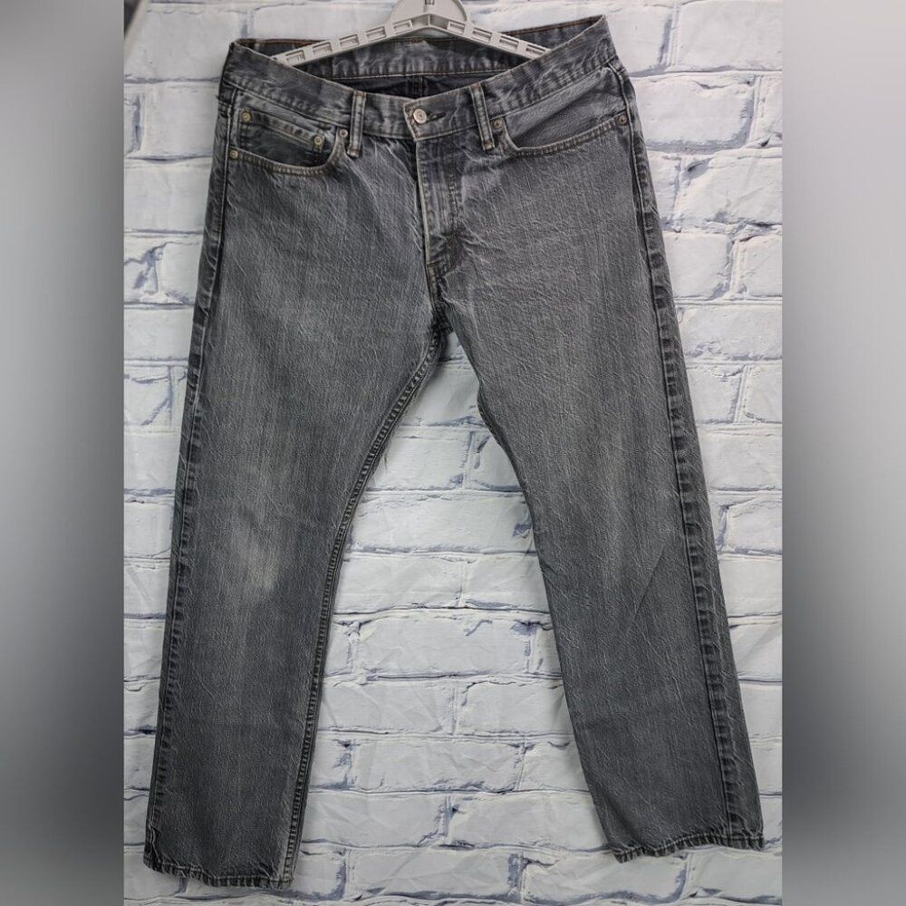 Levi's Levi's 514 Men's Jeans Gray Acid Straight Fit Size 33x32 33 Size US 33 - 2 Thumbnail