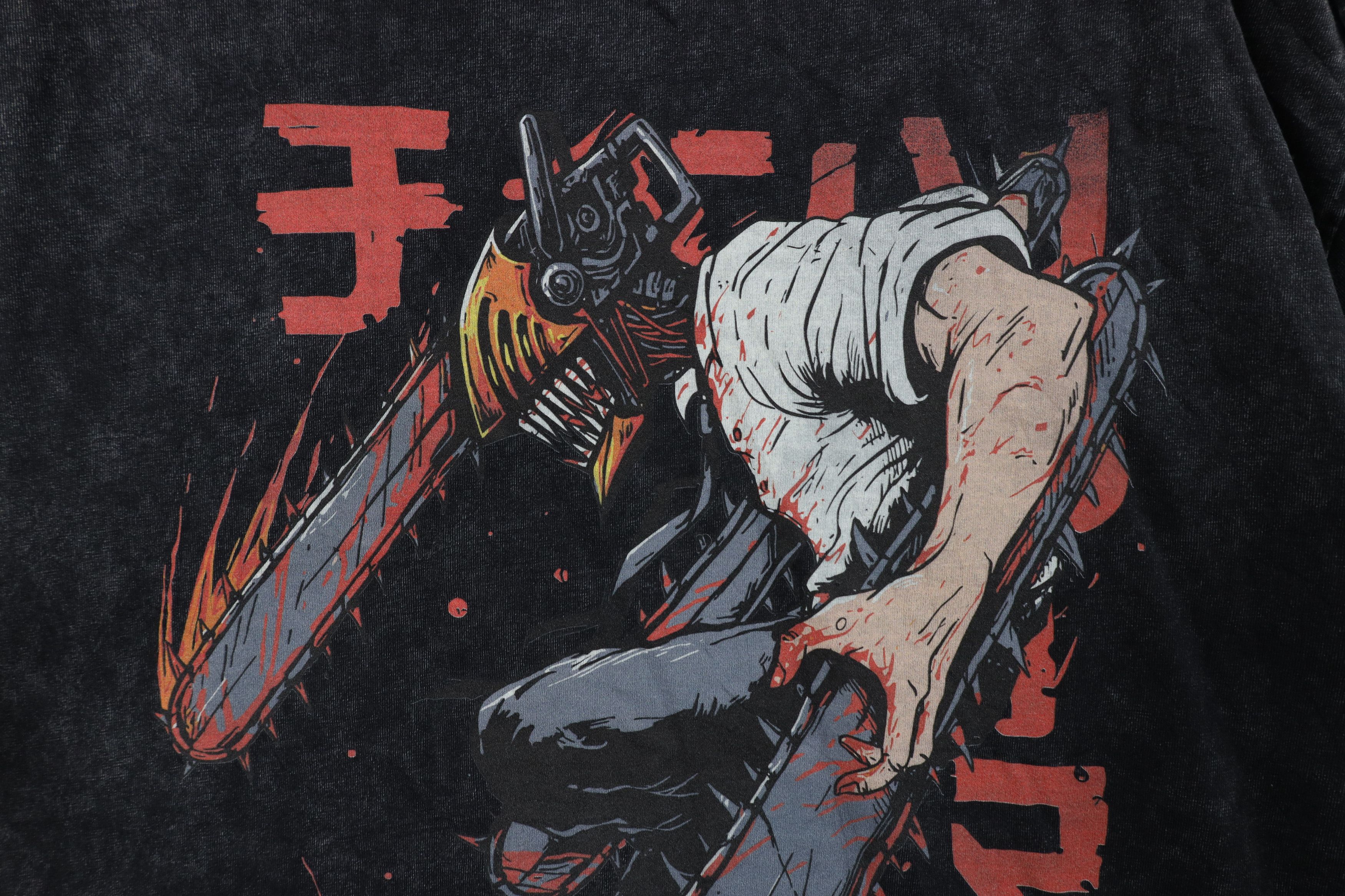 Vintage Vintage Streetwear Man Anime Manga Acid Wash T-Shirt Size US XXL / EU 58 / 5 - 6 Thumbnail