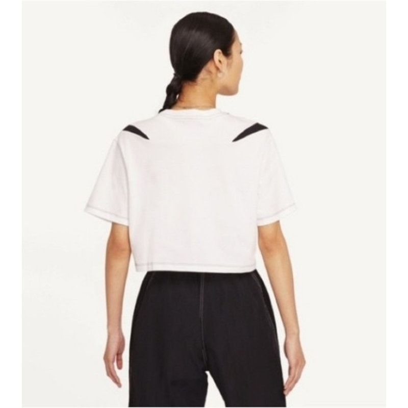 Nike Nike White w/ Black Swoosh Crop Top - Size XS Size XS / US 0-2 / IT 36-38 - 4 Thumbnail