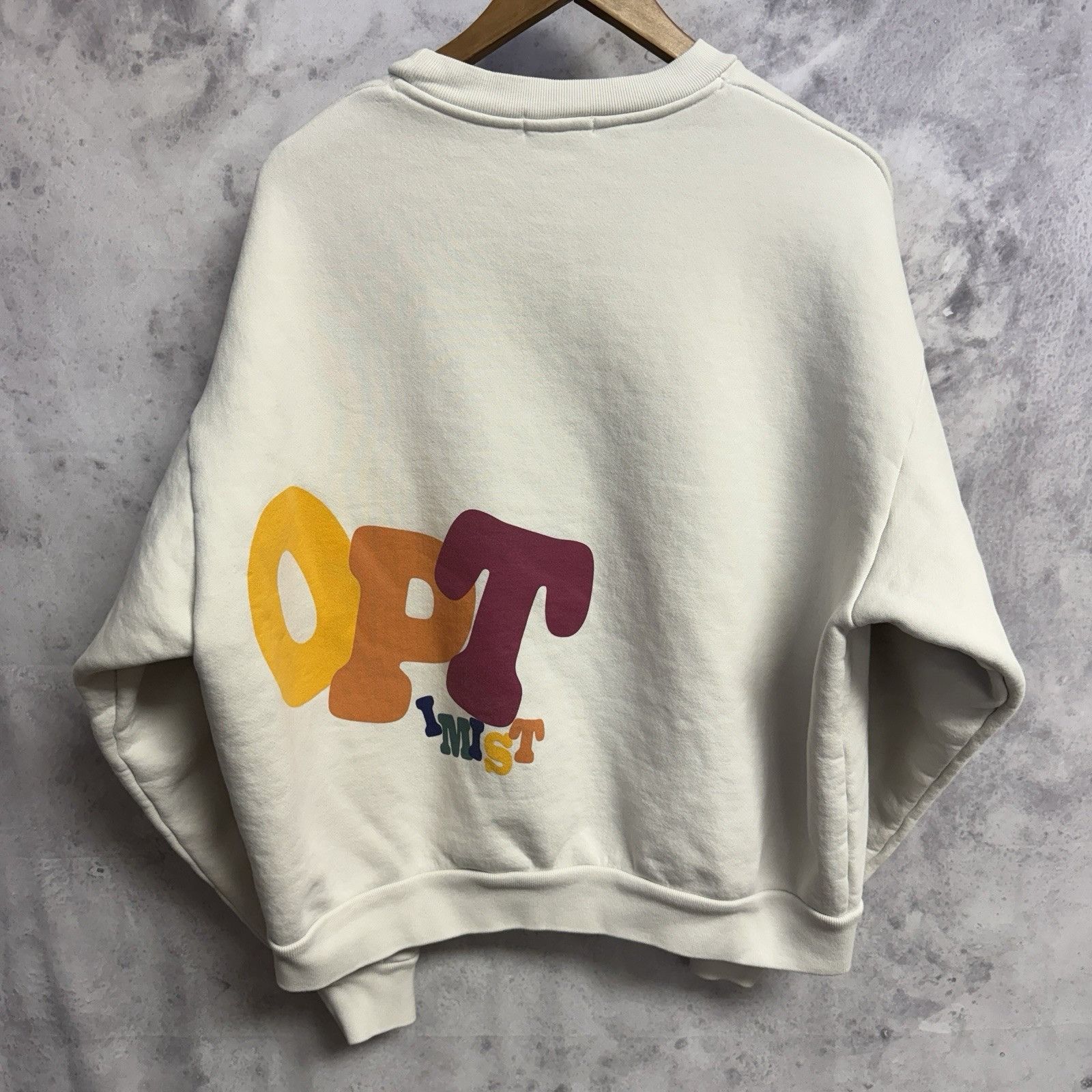 Madhappy Madhappy Local Optimist Ivory White Oversized Fleece Size M / US 6-8 / IT 42-44 - 2 Thumbnail