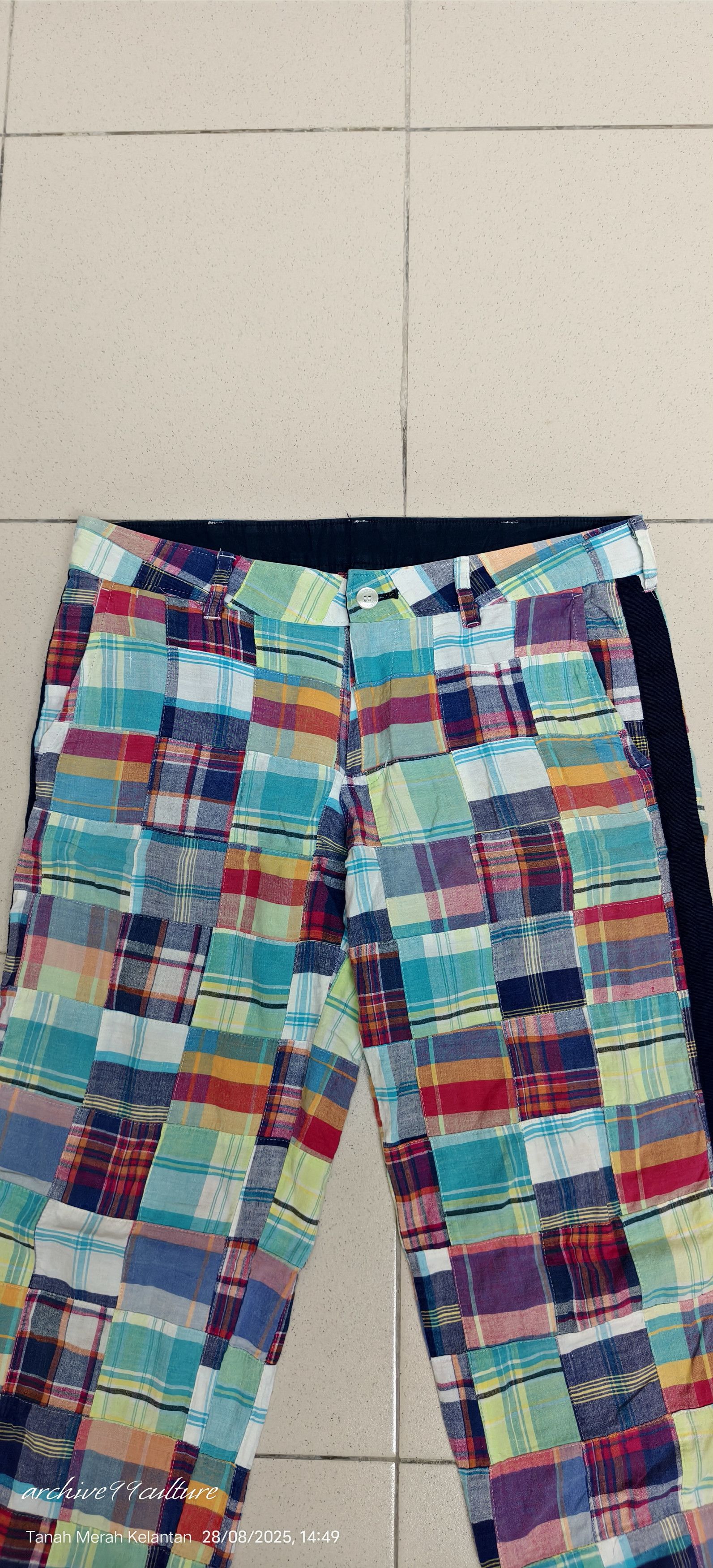 Beams Japan Vintage style patchwork trousers Beams Boy japan Size 31" - 2 Thumbnail