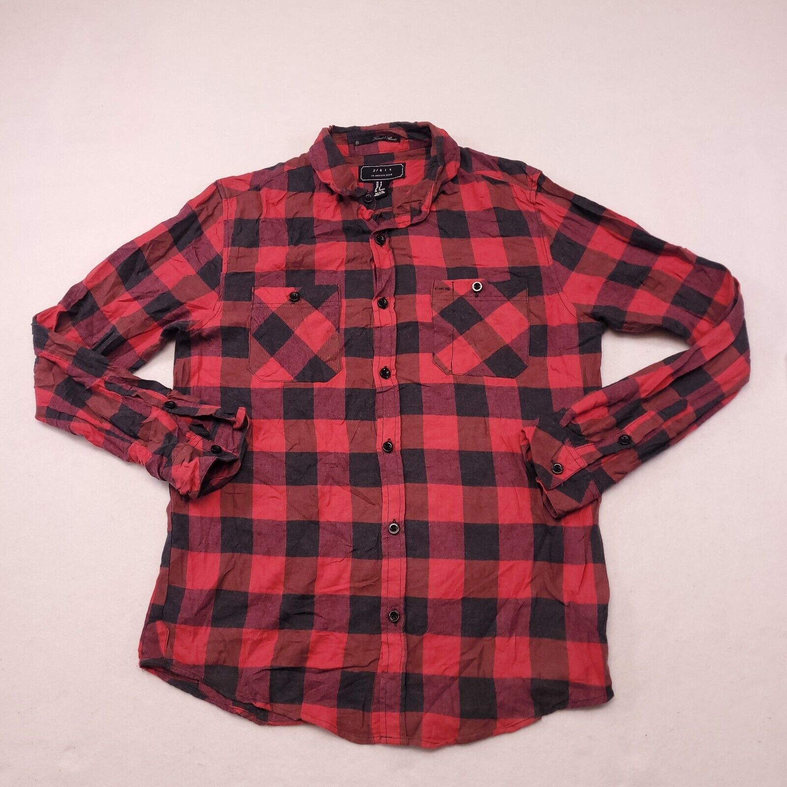 21 Men 21 Men Buffalo Check Flannel Button Up Shirt Mens Size M Red Size US M / EU 48-50 / 2 - 2 Thumbnail