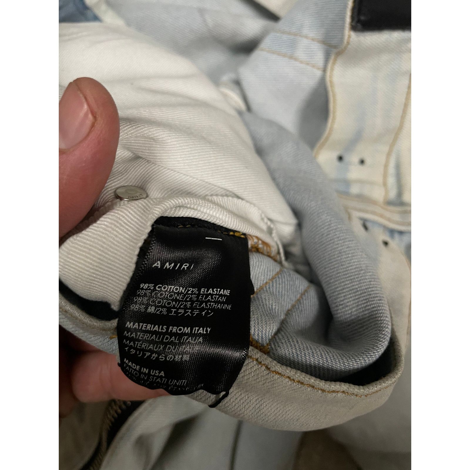 Amiri Amiri MX2 Light Wash Black Paisley Patch 32 Used Size US 32 / EU 48 - 8 Thumbnail