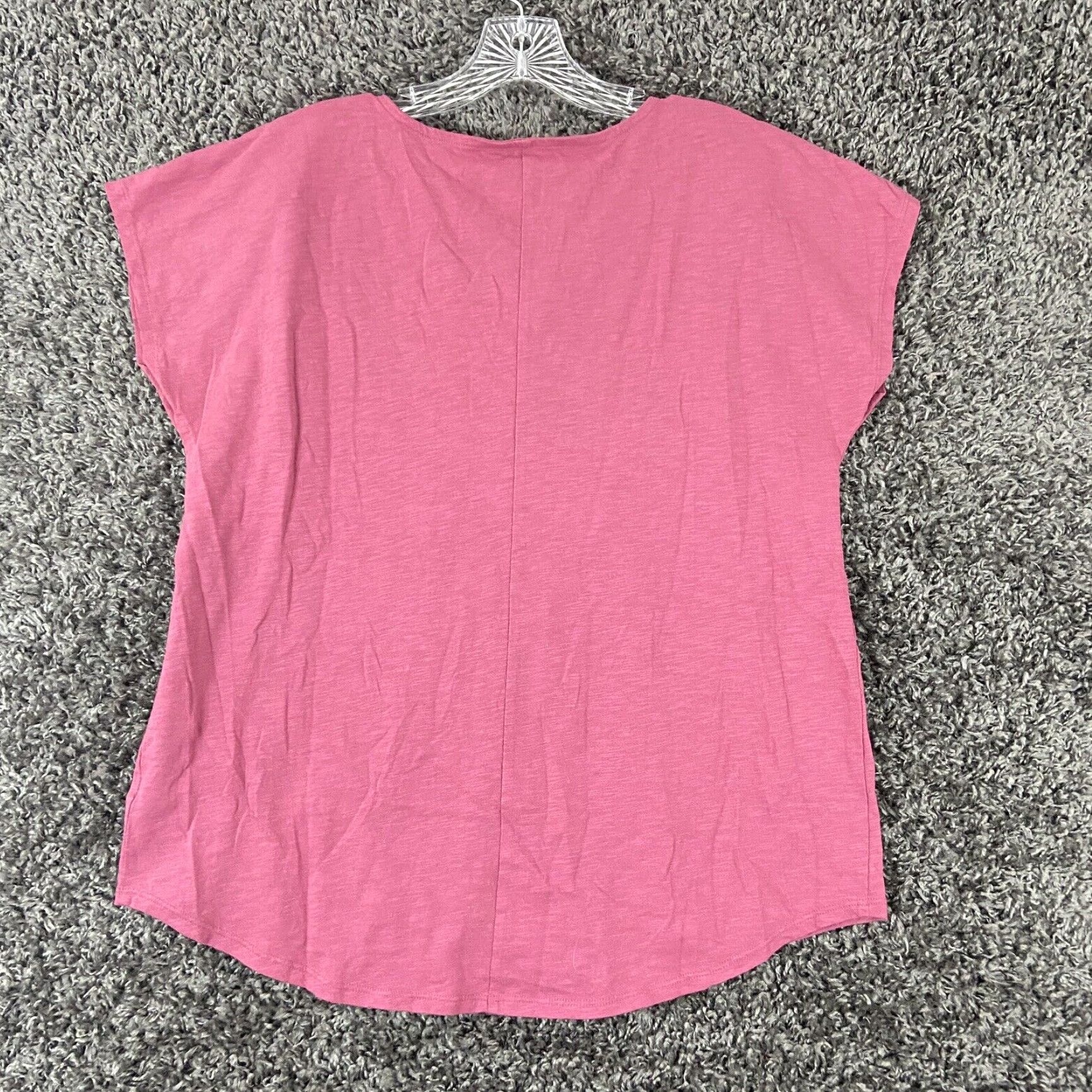 Vintage St John's Bay Women's Blouse Large Pink With Ties Embroidery Size L / US 10 / IT 46 - 8 Thumbnail