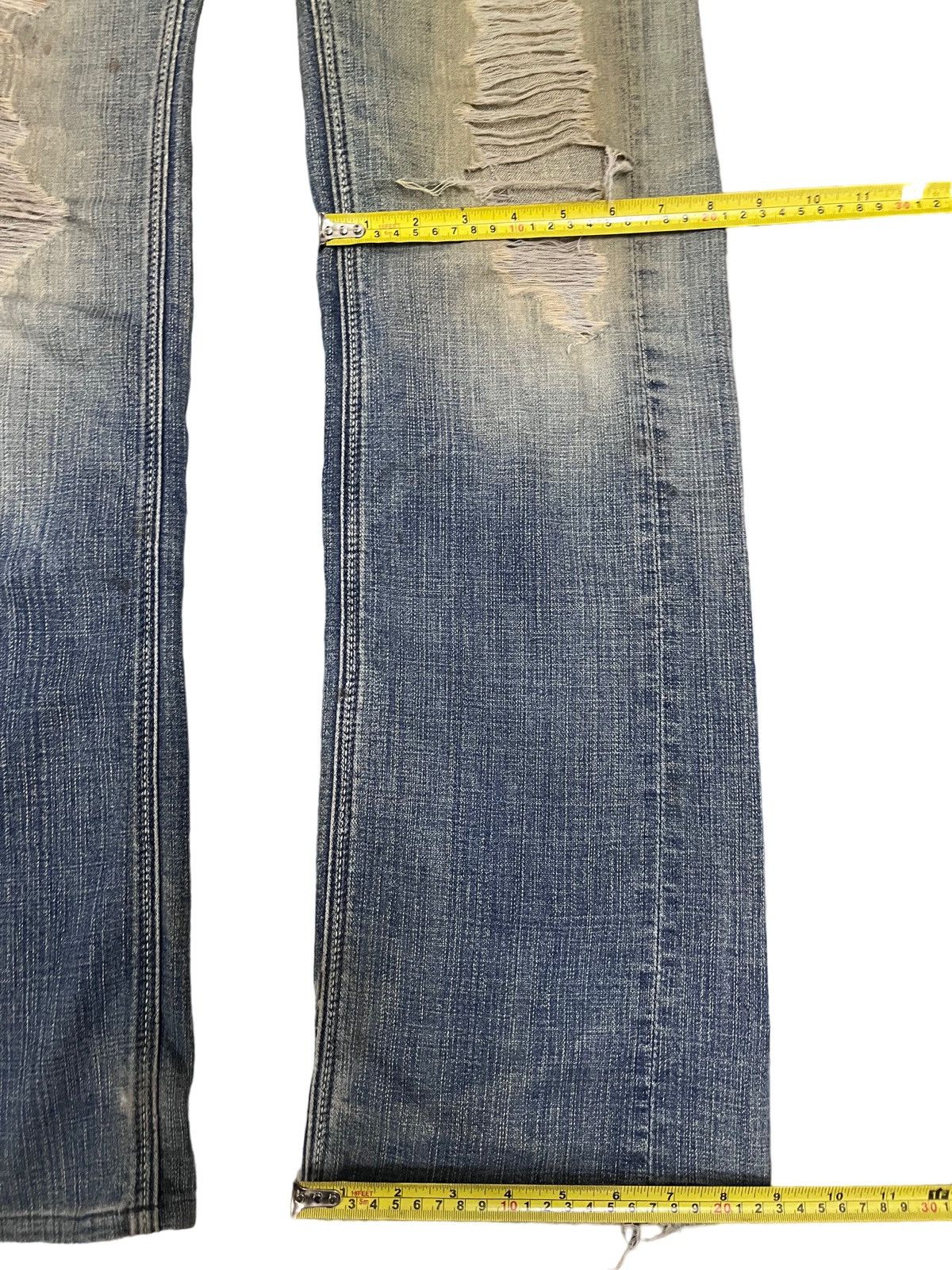 14th Addiction Vintage Denim Craft Flare Mudwash Ripped Distressed Denim Size US 31 - 16 Thumbnail