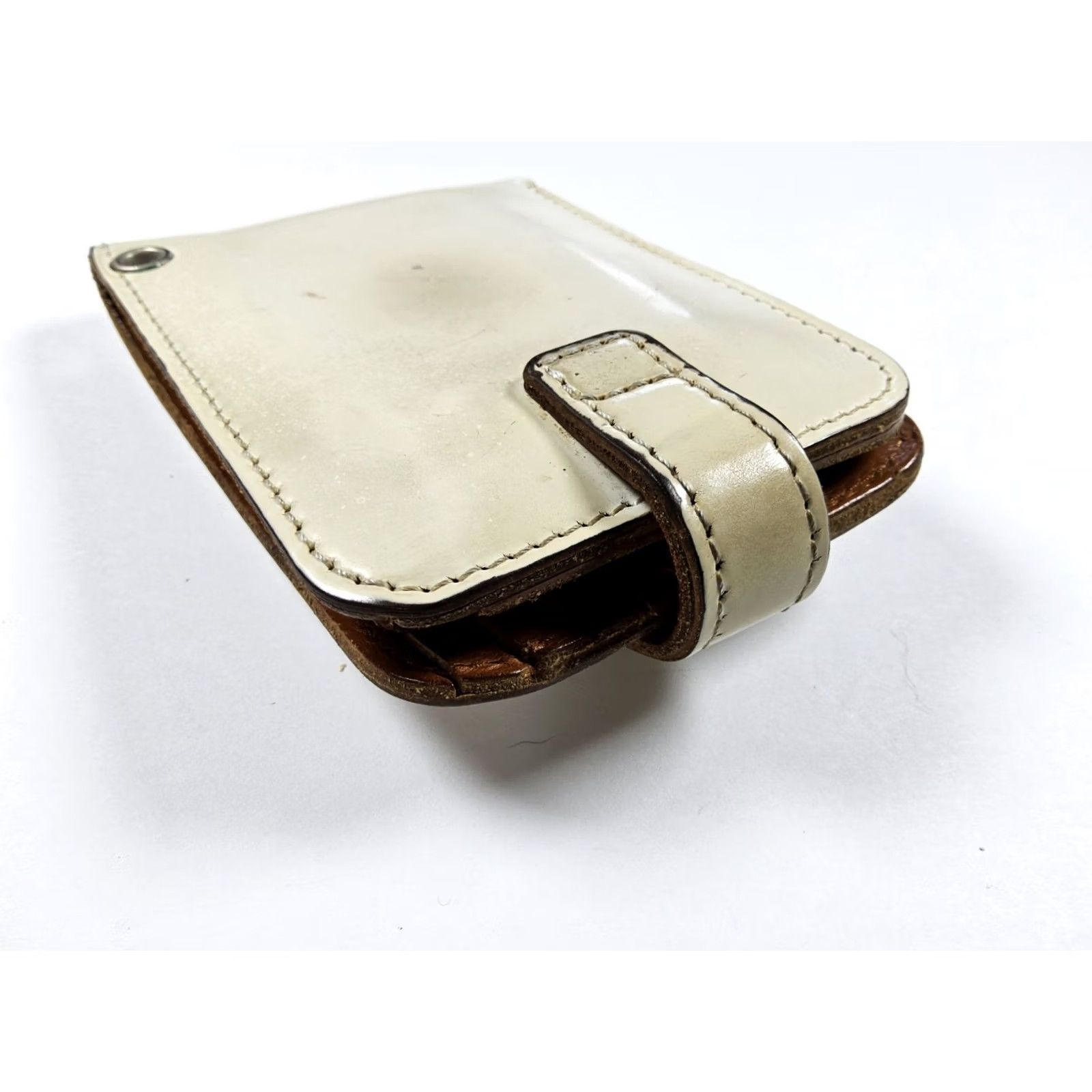 Twins Wins House Leather Bifold Wallet Beige Men Size ONE SIZE - 6 Thumbnail