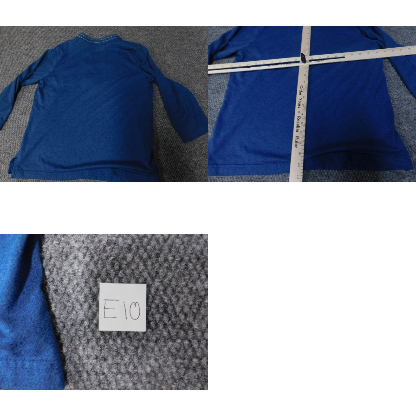 Vintage Cathy Daniels Blouse Womens M Blue Crew Neck Pullover Casual Long Sleeve Polyester Rayon Floral Button Classic Lightweight Size M / US 6-8 / IT 42-44 - 8 Thumbnail