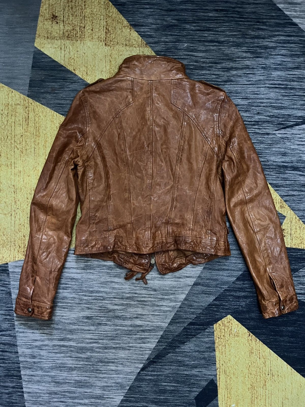 Japanese Brand 1990s GOA sheepskin panelling bikers leather #H3 Size M / US 6-8 / IT 42-44 - 12 Thumbnail