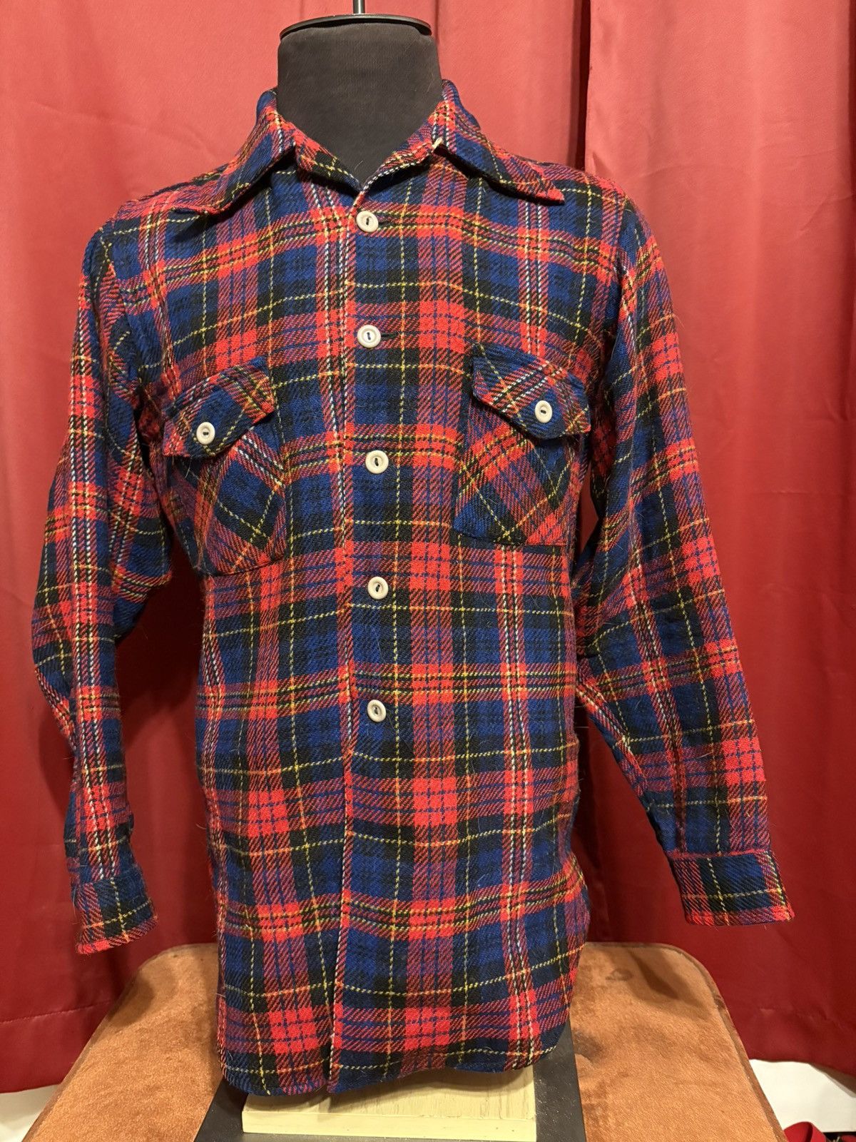 Vintage Vintage Wool Plaid Loop Collar Shirt Playday Tooke Grail Size US L / EU 52-54 / 3 - 1 Thumbnail
