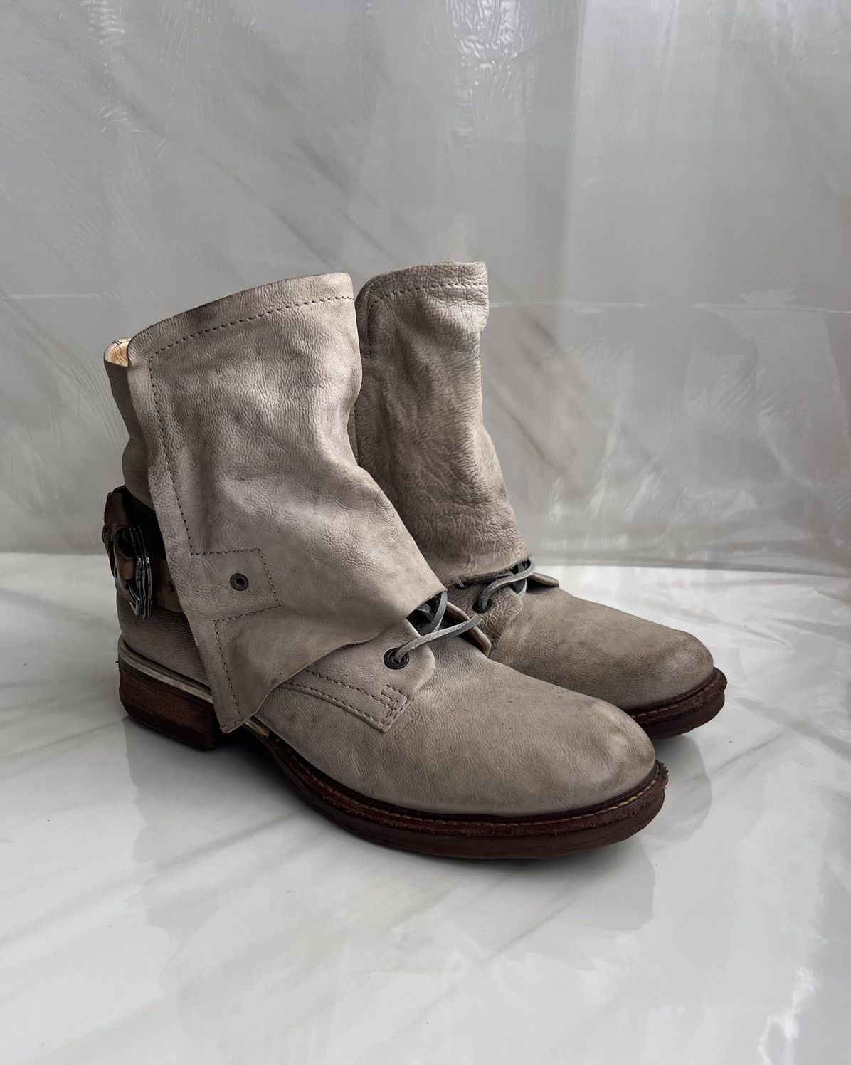 A.S.98 As 98 Airstep Zipper Boho Biker Gray distressed boot Size US 8 / IT 38 - 1 Thumbnail