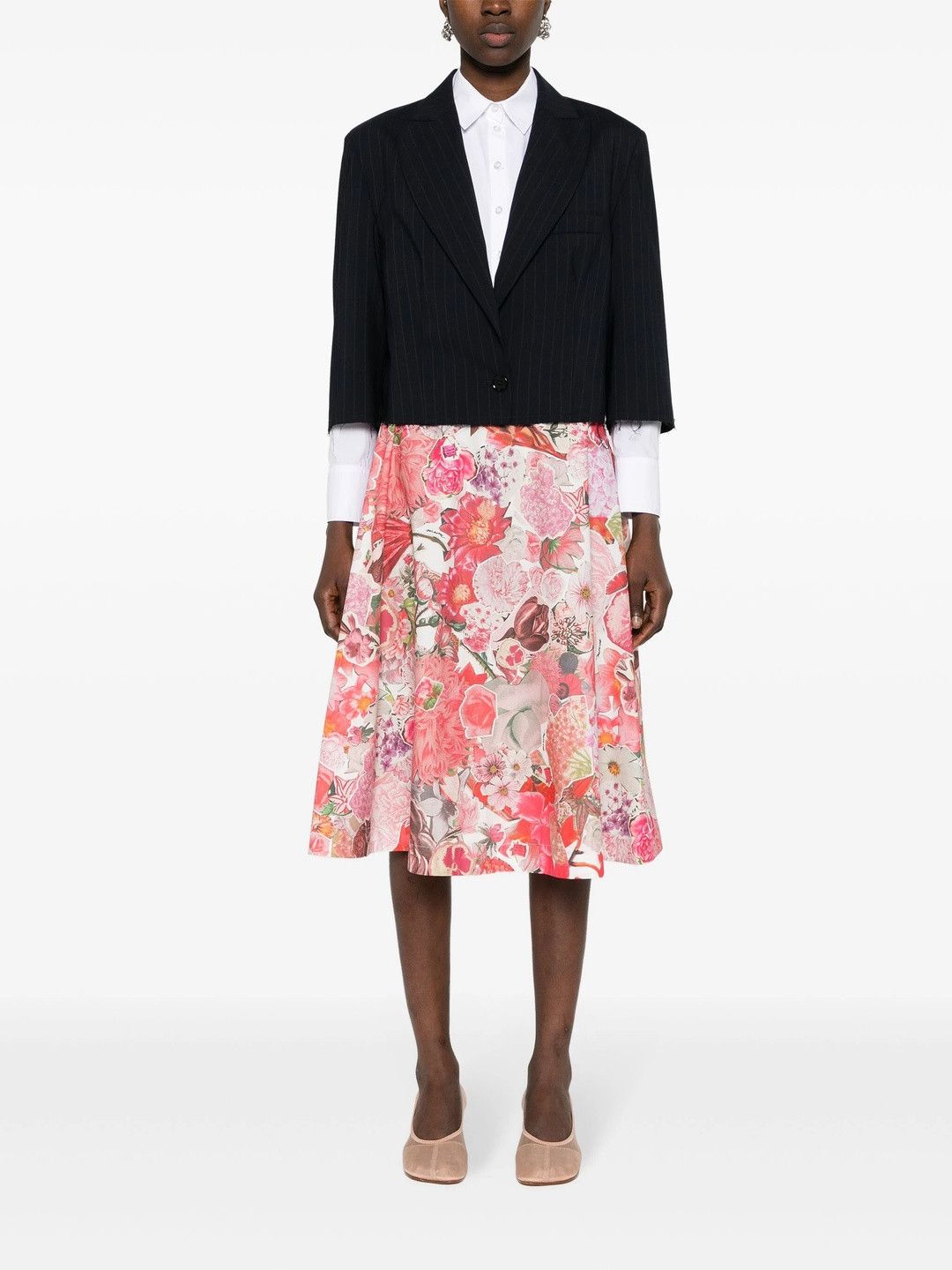 Marni o1y1125 Midi Skirt in Multicolor Size 27" / US 4 / IT 40 - 5 Thumbnail