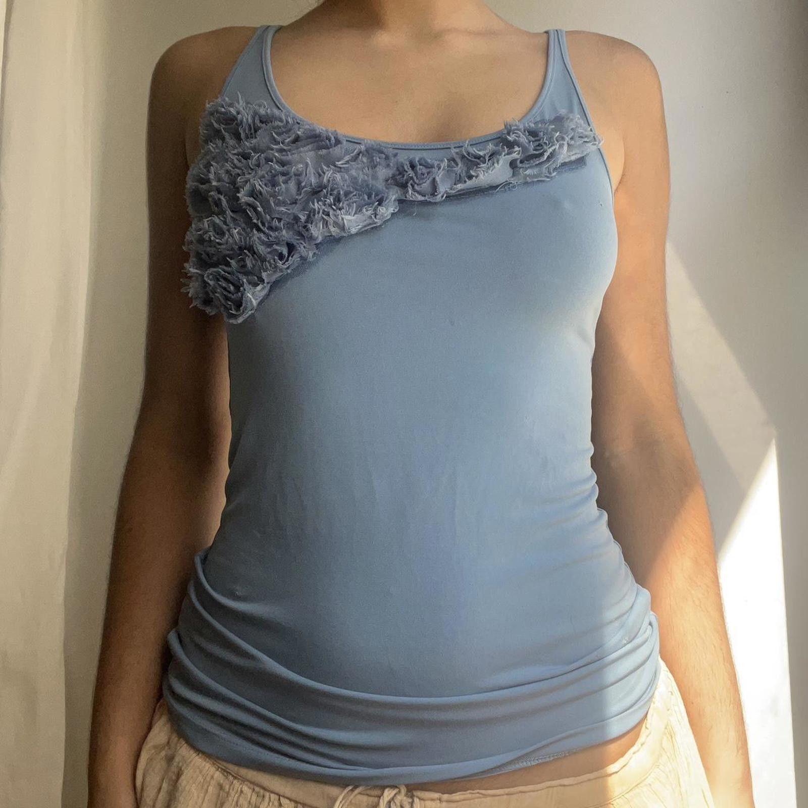 Other Light blue tank top with ruffles #feminine Size S / US 4 / IT 40 - 1 Thumbnail