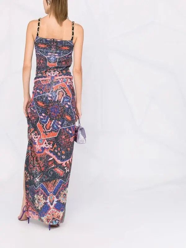 Balmain o1y0525 Maxi Dress in Multicolor Size XS / US 0-2 / IT 36-38 - 4 Thumbnail