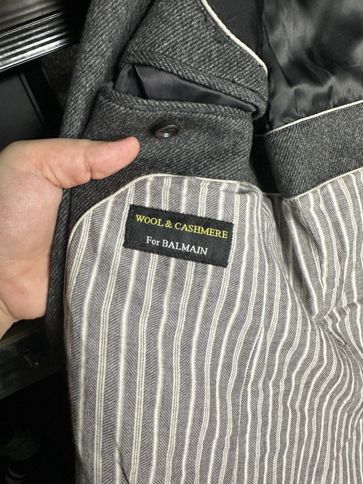 Balmain Balmain Grey Blazer Jacket Elbow Patches Size 48 Size 48R - 6 Thumbnail