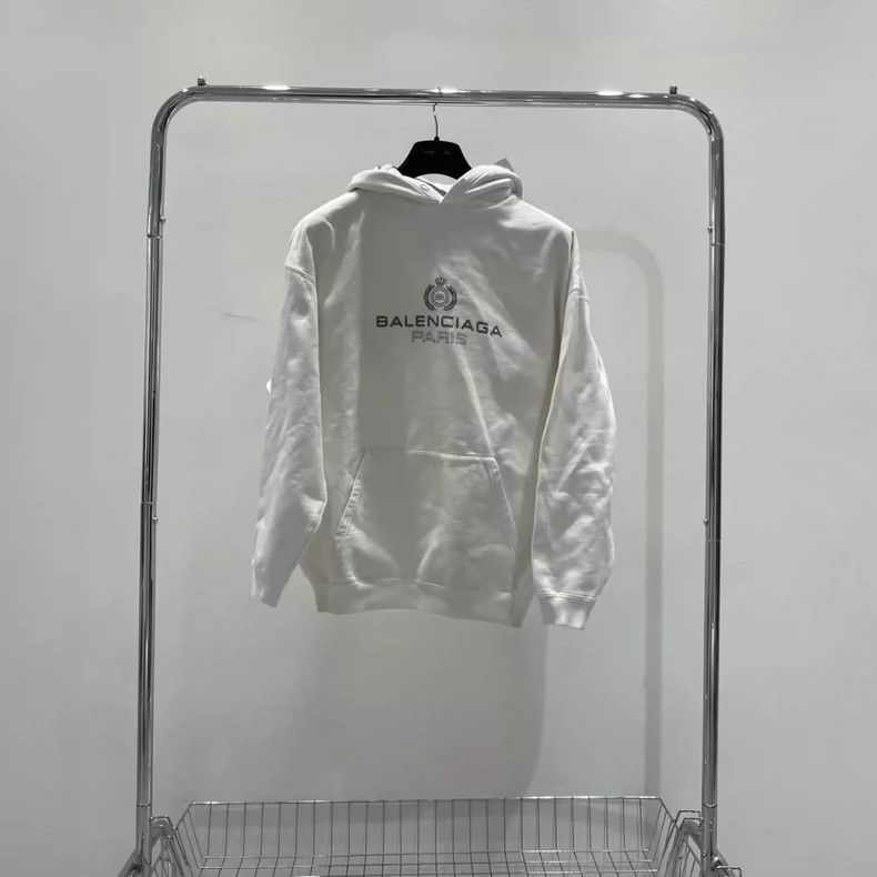 Balenciaga Balenciaga Crown White Printed Hoodie Official Retail M Si Size US M / EU 48-50 / 2 - 1 Thumbnail