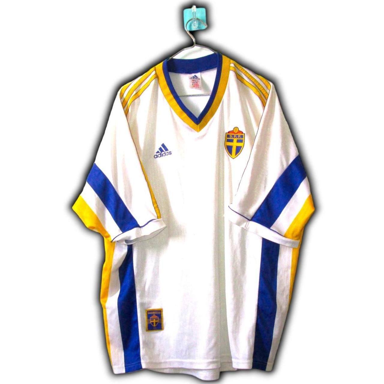 Adidas Sweden 1998 1999 Away shirt jersey Size US XL / EU 56 / 4 - 4 Thumbnail