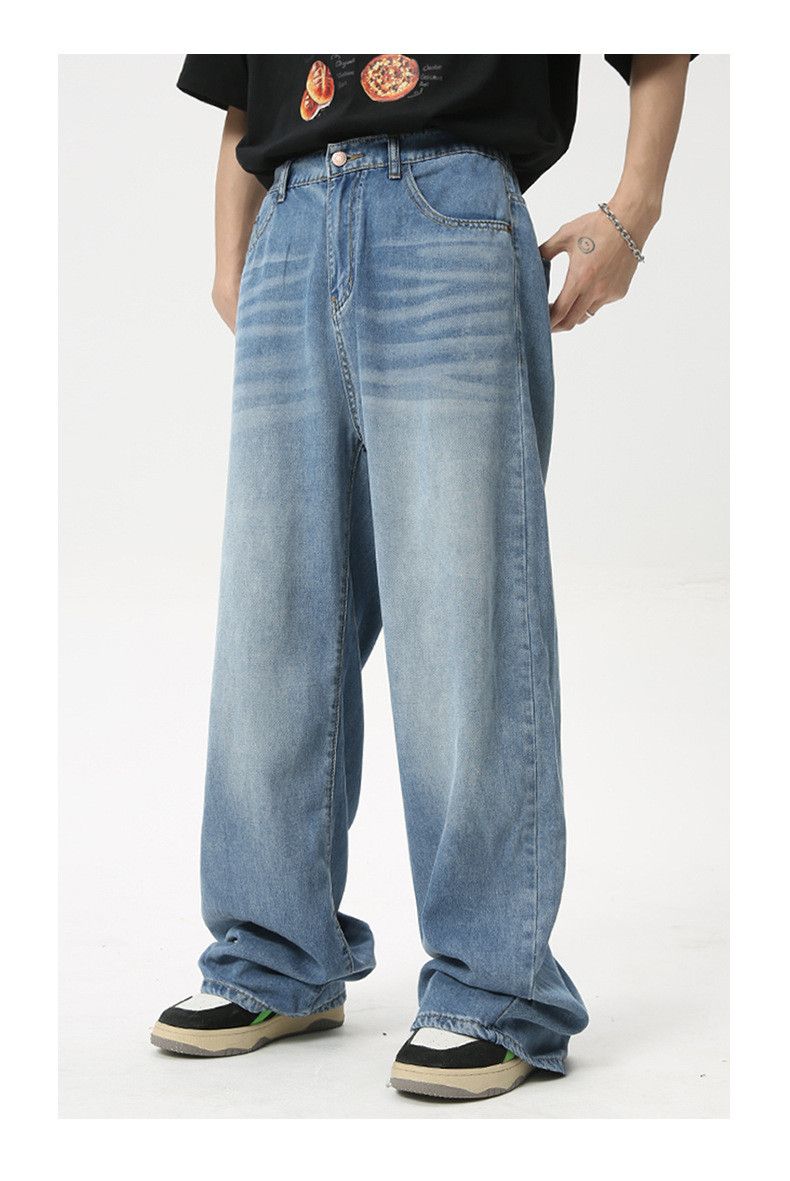 Japanese Brand × Jean Loose straight elastic waist casual jeans Size US 32 / EU 48 - 1 Thumbnail
