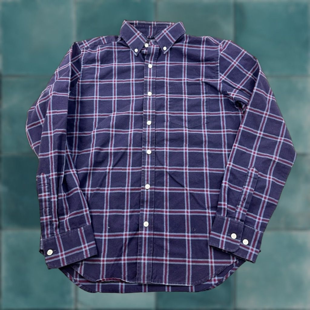 Banana Republic Banana Republic Shirt Men’s Small Plaid Button-Down Long Sleeve Size US S / EU 44-46 / 1 - 1 Thumbnail