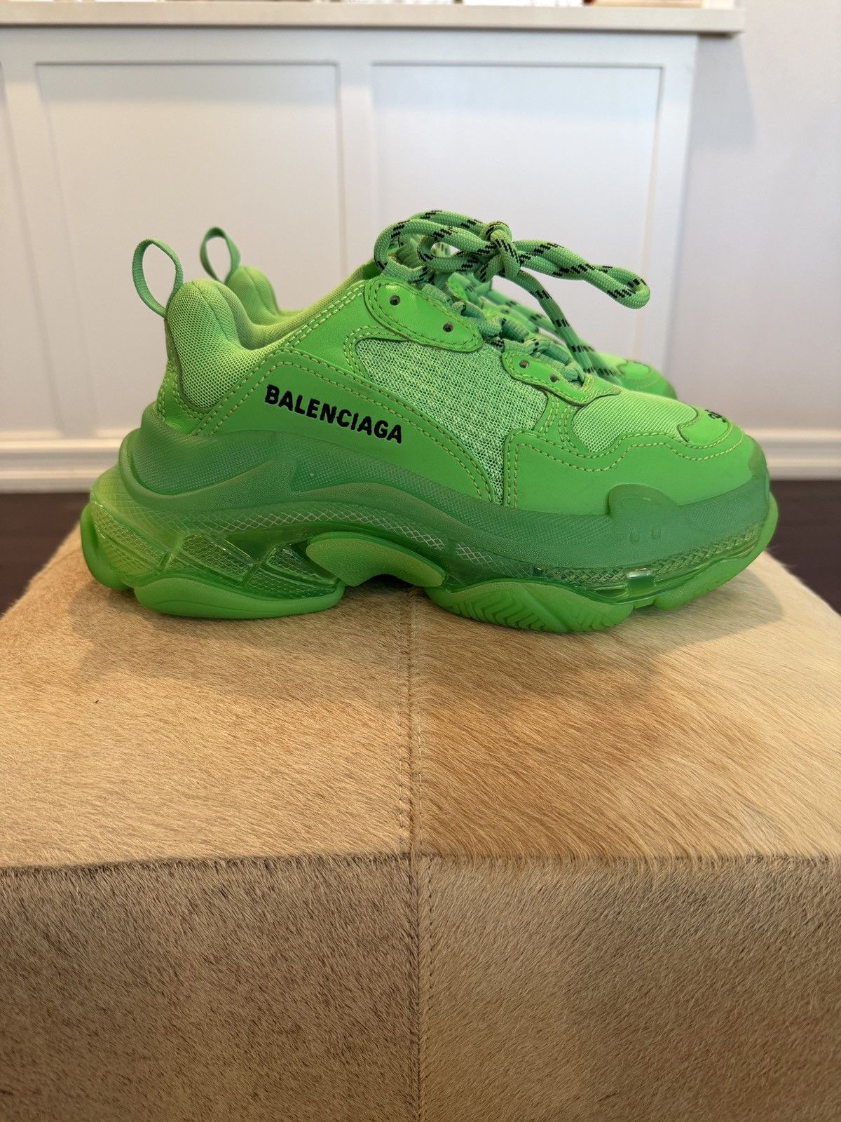 Balenciaga Balenciaga Triple S (Green) Size US 6 / EU 39 - 4 Thumbnail