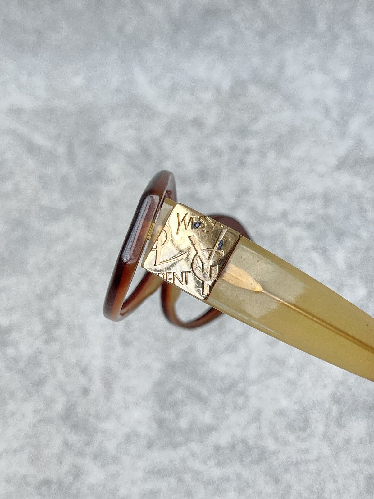 Yves Saint Laurent Vintage Yves Saint Laurent YSL Logo Oval Cat-Eye Glasses Size ONE SIZE - 4 Thumbnail