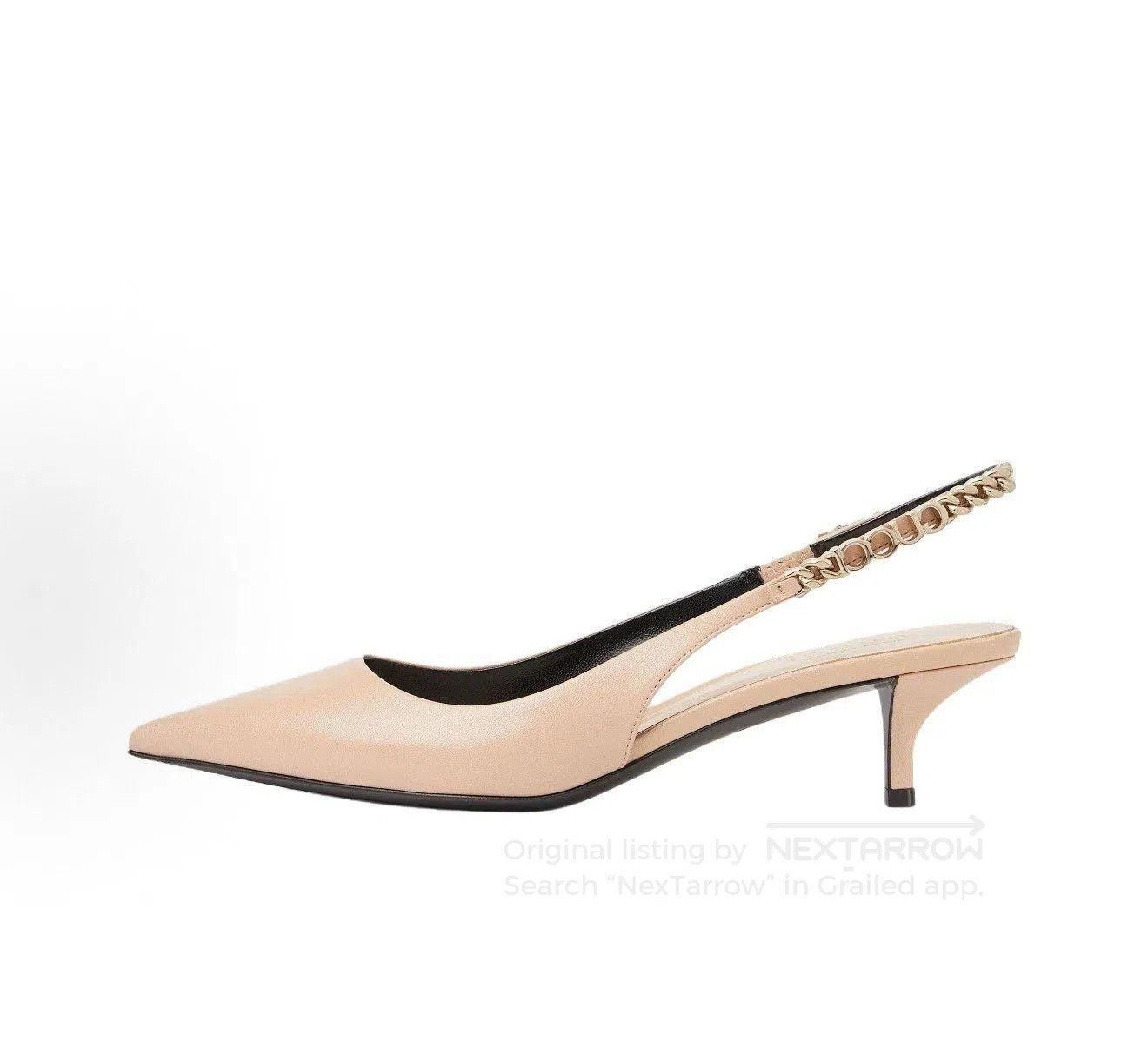Gucci Gucci Nude Pink Pointed Toe Kitten Heels. Size US 5.5 / IT 35.5 - 5 Thumbnail