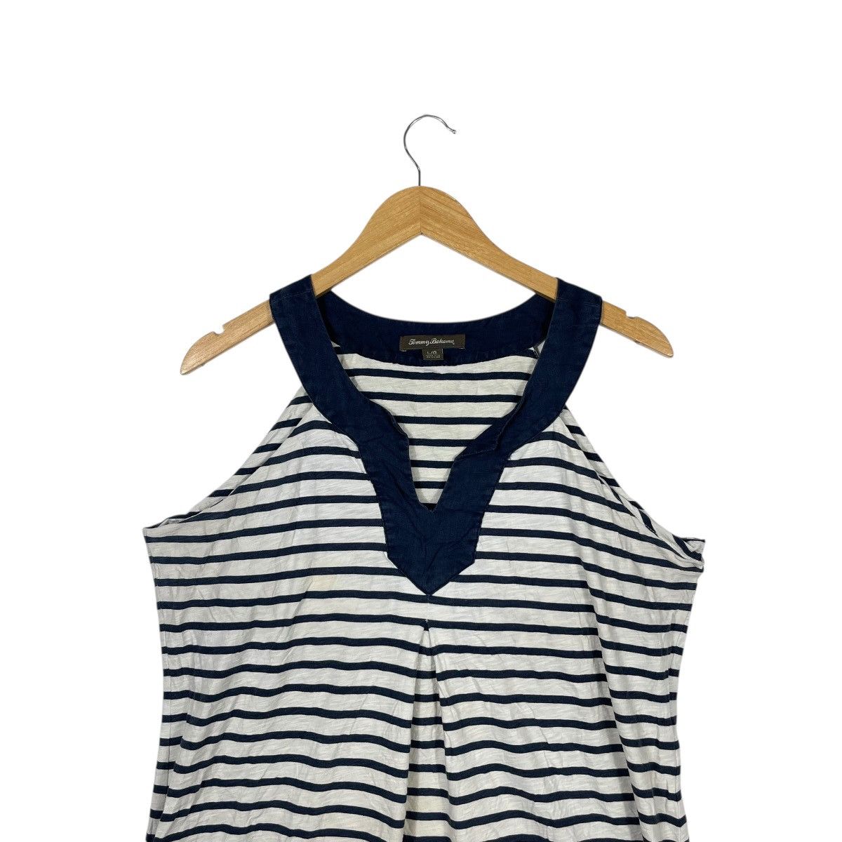 Tommy Bahama Tommy Bahama Striped Halter Tunic Dress Nautical Tropical Size L / US 10 / IT 46 - 2 Thumbnail