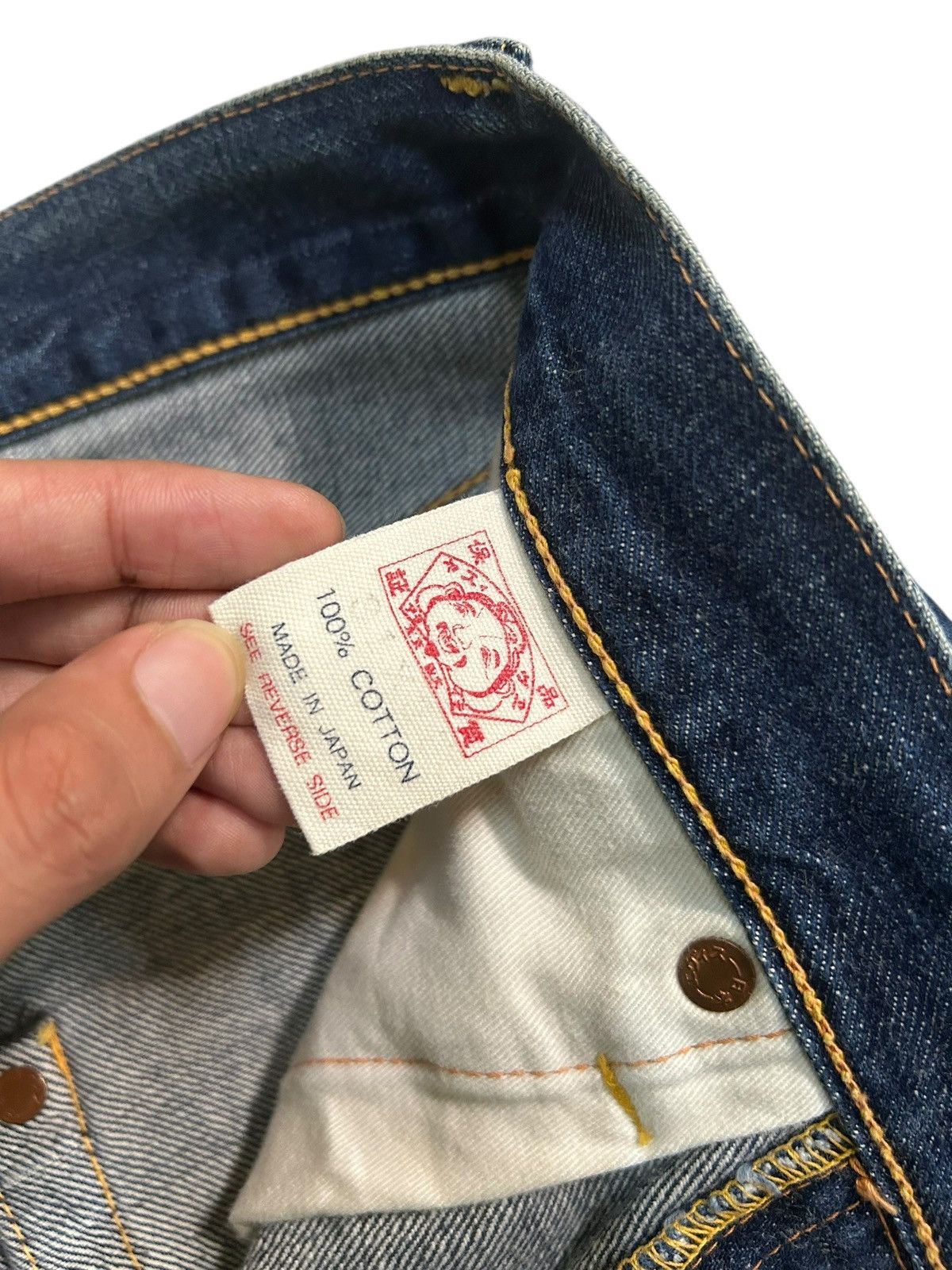 Japanese Brand × Kapital × Vintage Vintage EVISU SELVEDGE MADE IN JAPAN Denim Jeans Size US 30 / EU 46 - 10 Thumbnail