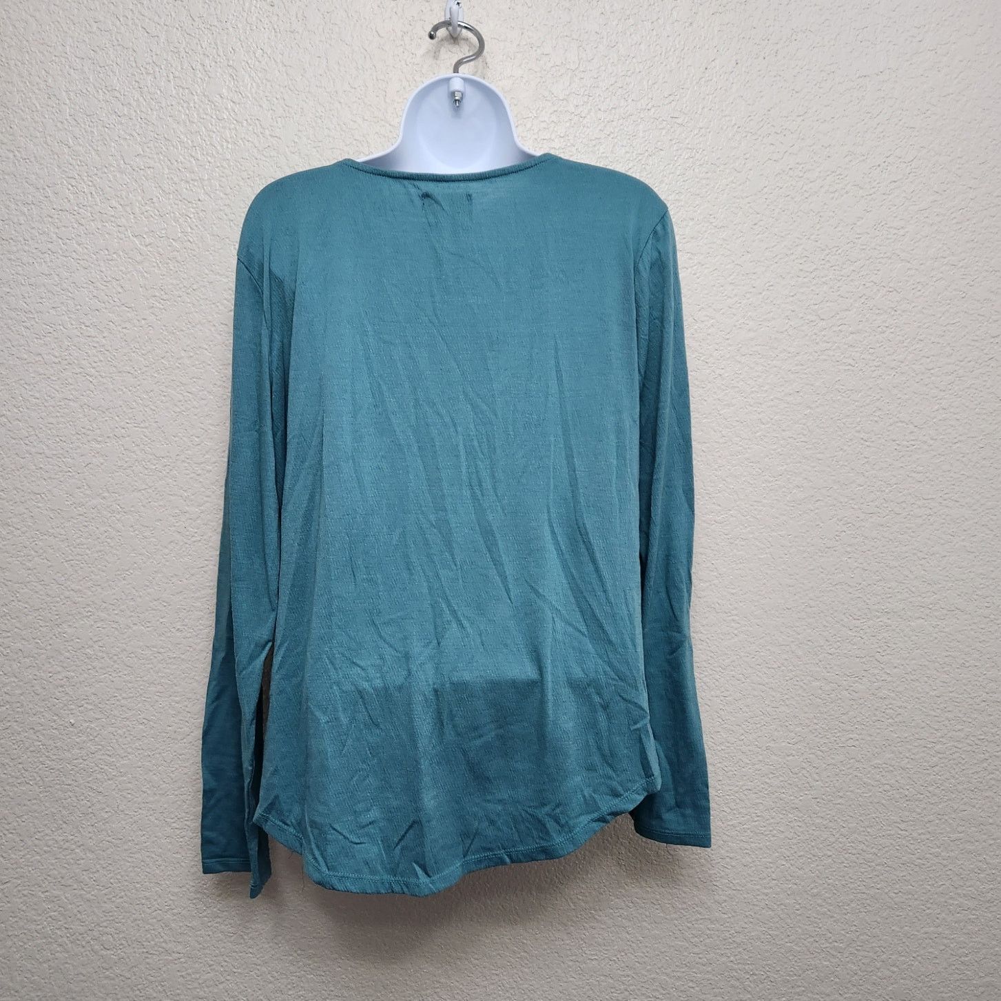 Other Simply Styled Blue Green Thermal Style Long Sleeve Top Small Size S / US 4 / IT 40 - 3 Thumbnail