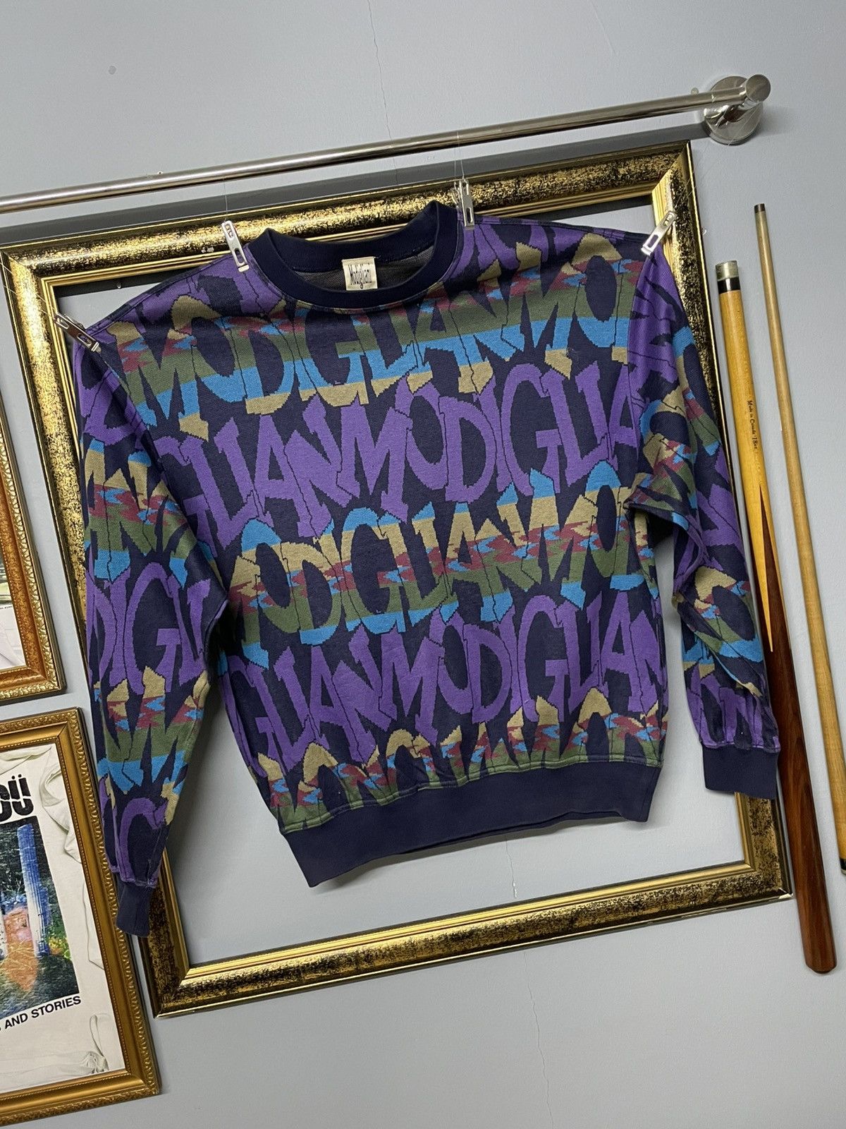 Designer Vintage 90s Italian Designer Modigliani Fullprint Rap Style Size US M / EU 48-50 / 2 - 2 Thumbnail