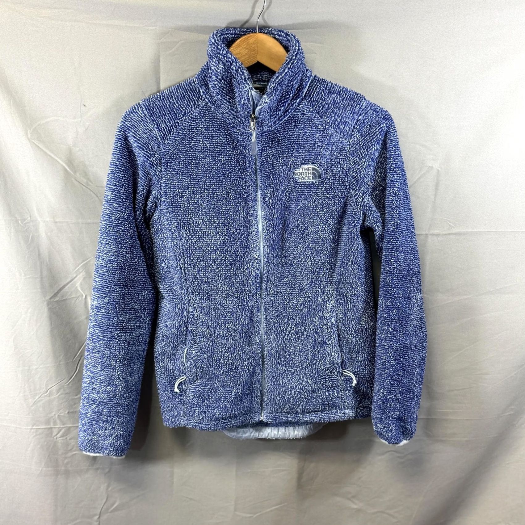 The North Face The North Face Fleece Jacket Womens S Blue Osito Full Zip Cozy Short Raglan Pockets Zip Symbol Logo Size S / US 4 / IT 40 - 2 Thumbnail