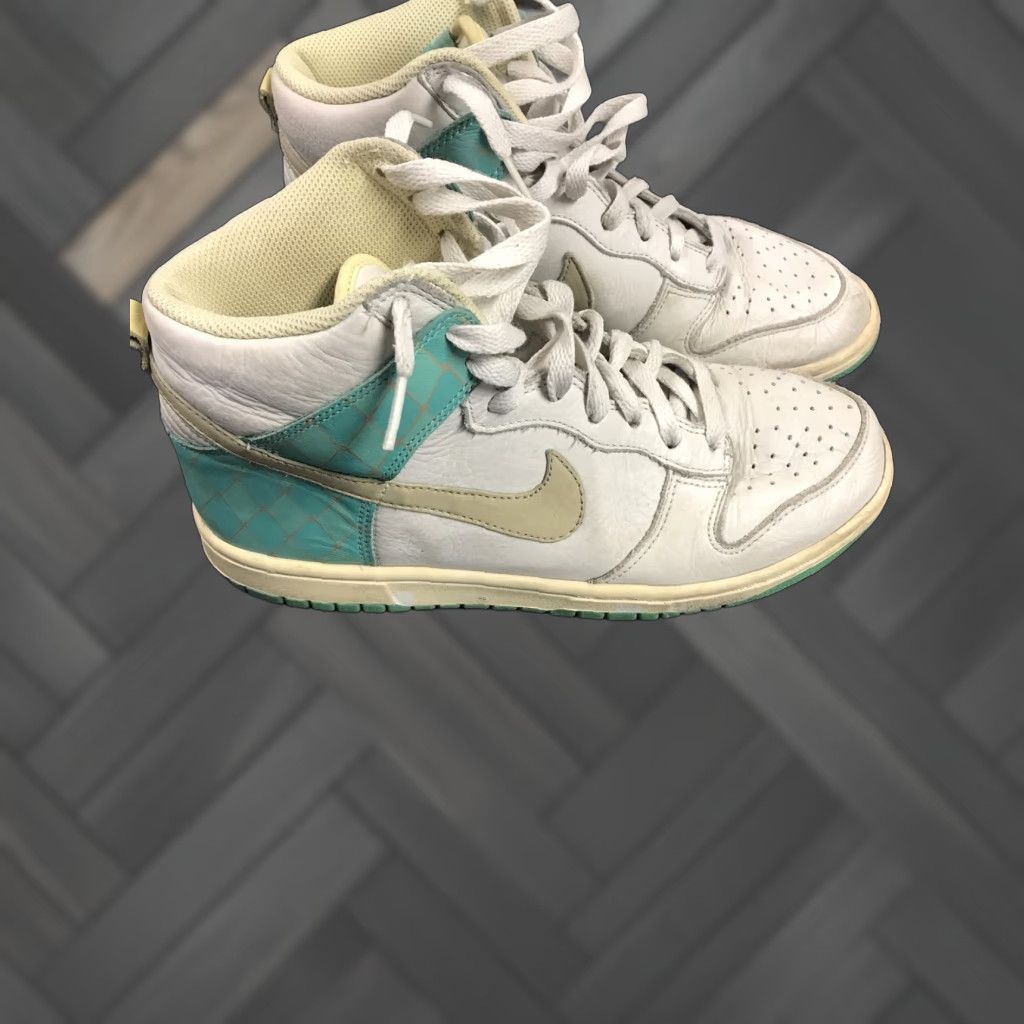 Nike NIKE DUNK PREMIUM HIGH ARGYLE sz 7.5 312786-121 Men's White Sneaker Shoe High Top Argyle 90s/2000s? Size US 8 / EU 41 - 1 Thumbnail