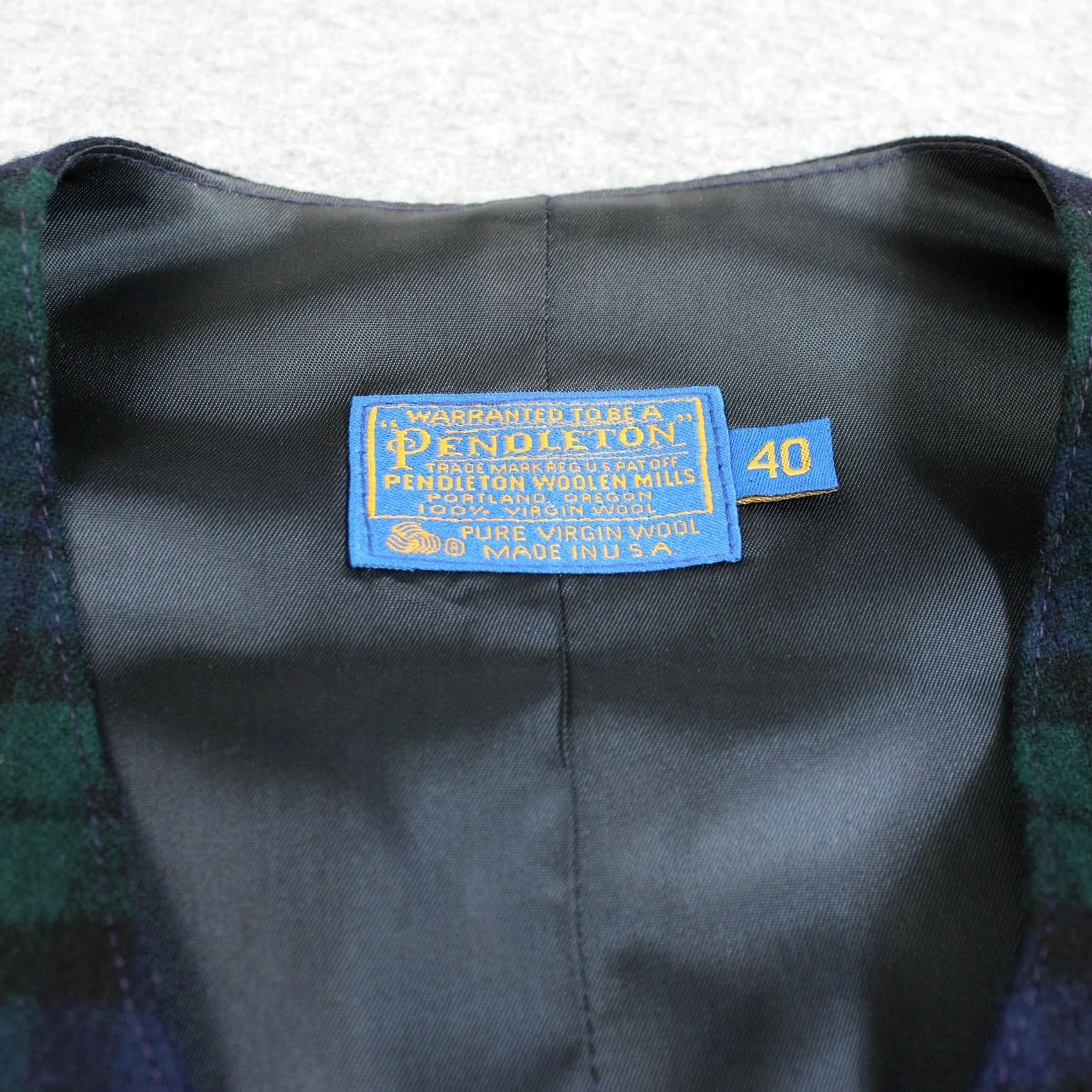 Pendleton Pendleton Vest Men 40 Green Plaid Wool Buttoned Lined Pockets Heritage US Vintage Style Casual Business Womens? Size US XXS / EU 40 - 3 Thumbnail