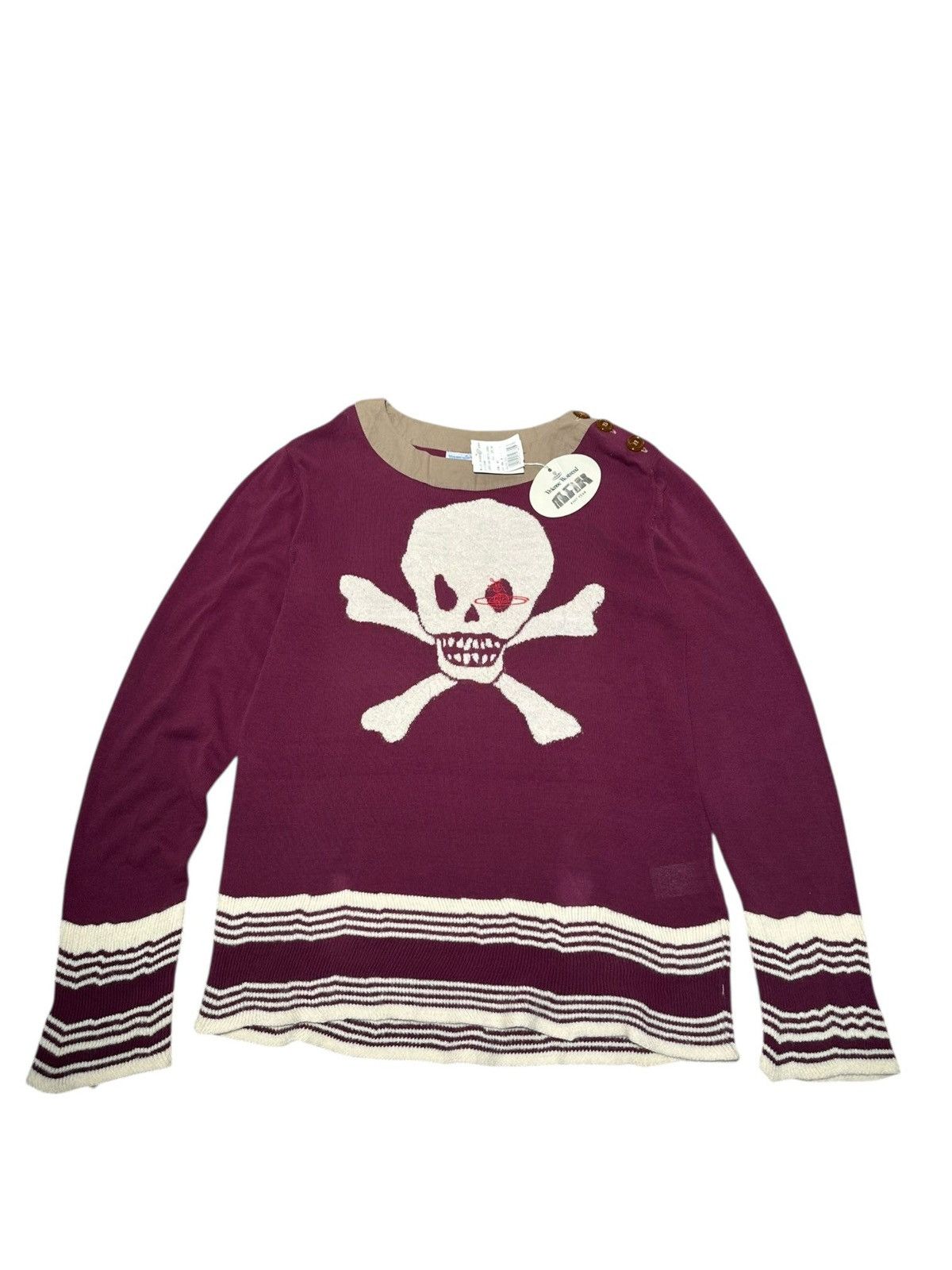 Vivienne Westwood Vivienne Westwood MAN / M.E.A.M Skull Knit – 2003 Deadstock Size US M / EU 48-50 / 2 - 1 Thumbnail