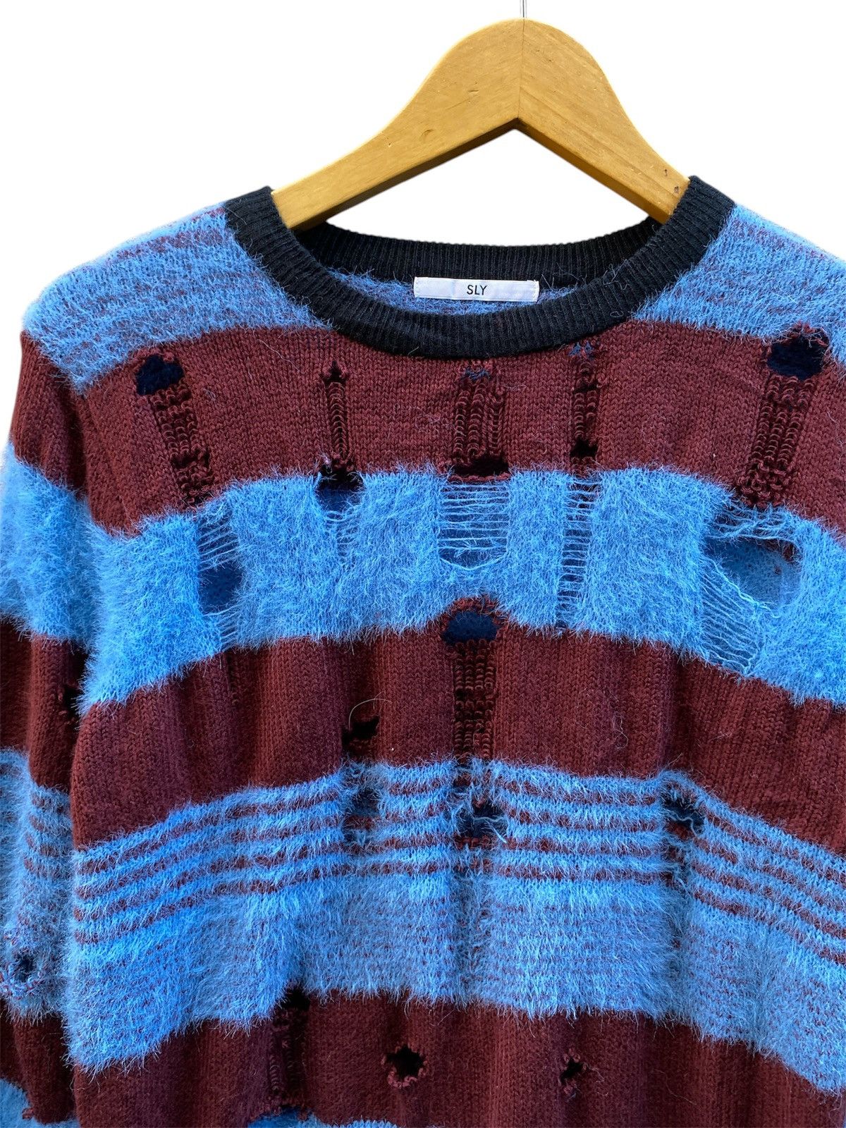Hysteric Glamour SLY Distressed Grunge Punk Mohair Knitted Sweater Size US M / EU 48-50 / 2 - 6 Thumbnail