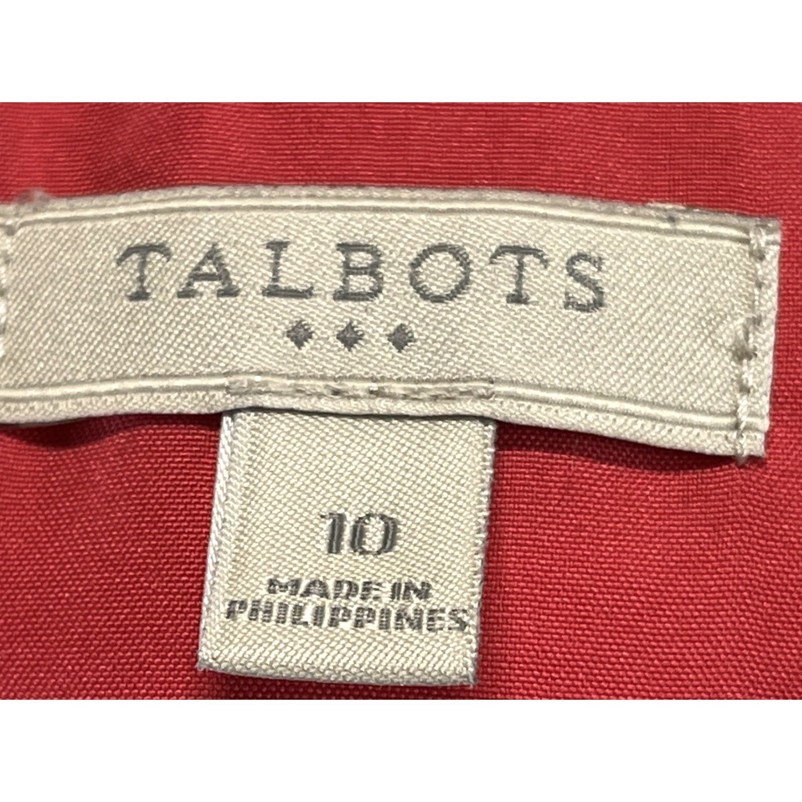 Talbots VINTAGE Talbots Midi Dress 10 Pink Striped Sleeveless Fit & Flare Shirt Womens Size L / US 10 / IT 46 - 6 Thumbnail