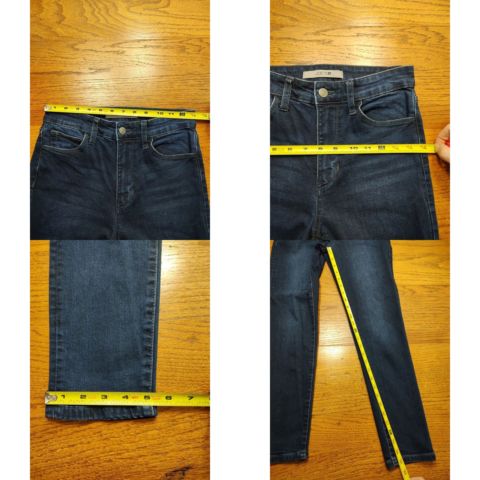Vintage Joes Jeans Womens 26 Veles Dark Blue Denim Mid Rise Skinny Ankle Stretch Casual Size 26" / US 2 / IT 38 - 8 Thumbnail