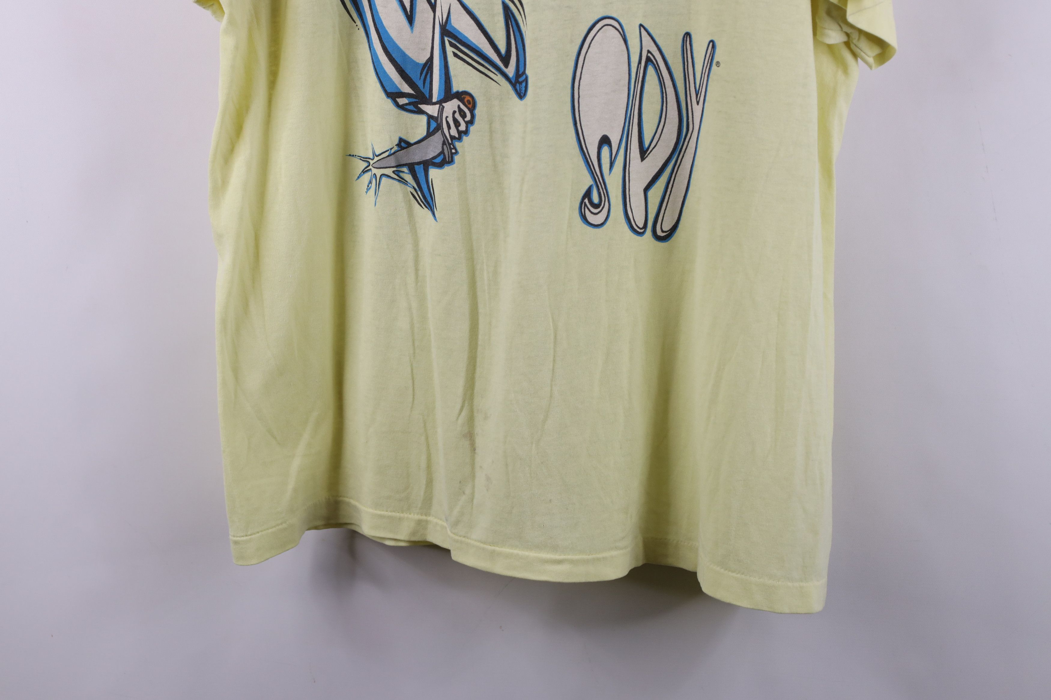 Vintage Vintage 80s Mad Magazine Spell Spy vs Spy T-Shirt Yellow USA Size US XL / EU 56 / 4 - 17 Thumbnail