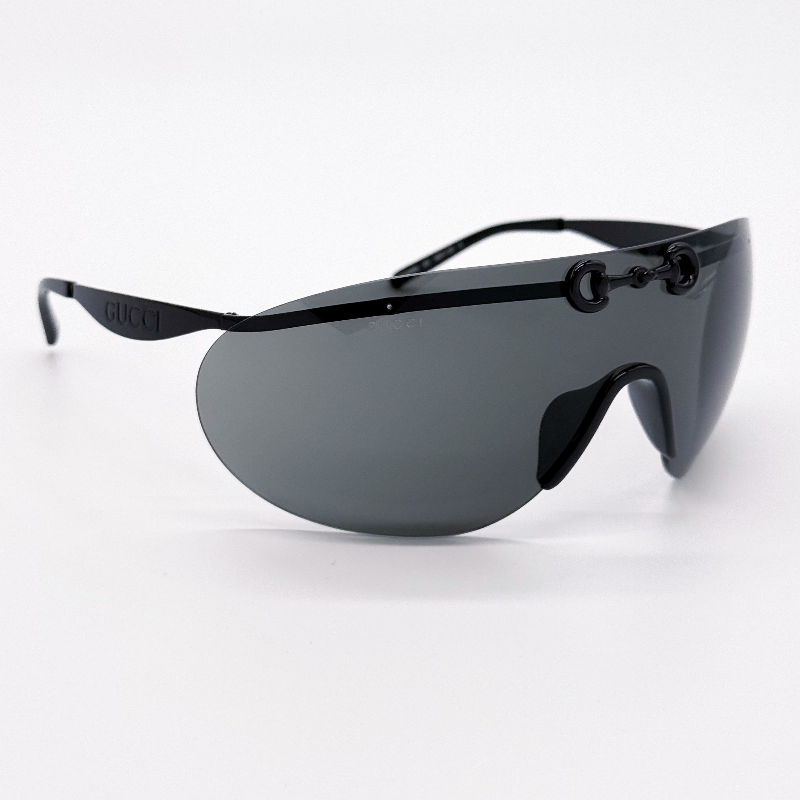 Gucci NEW GUCCI GG1656S 001, BLACK OVERSIZED MASK SUNGLASSES GUCCI Size ONE SIZE - 5 Thumbnail