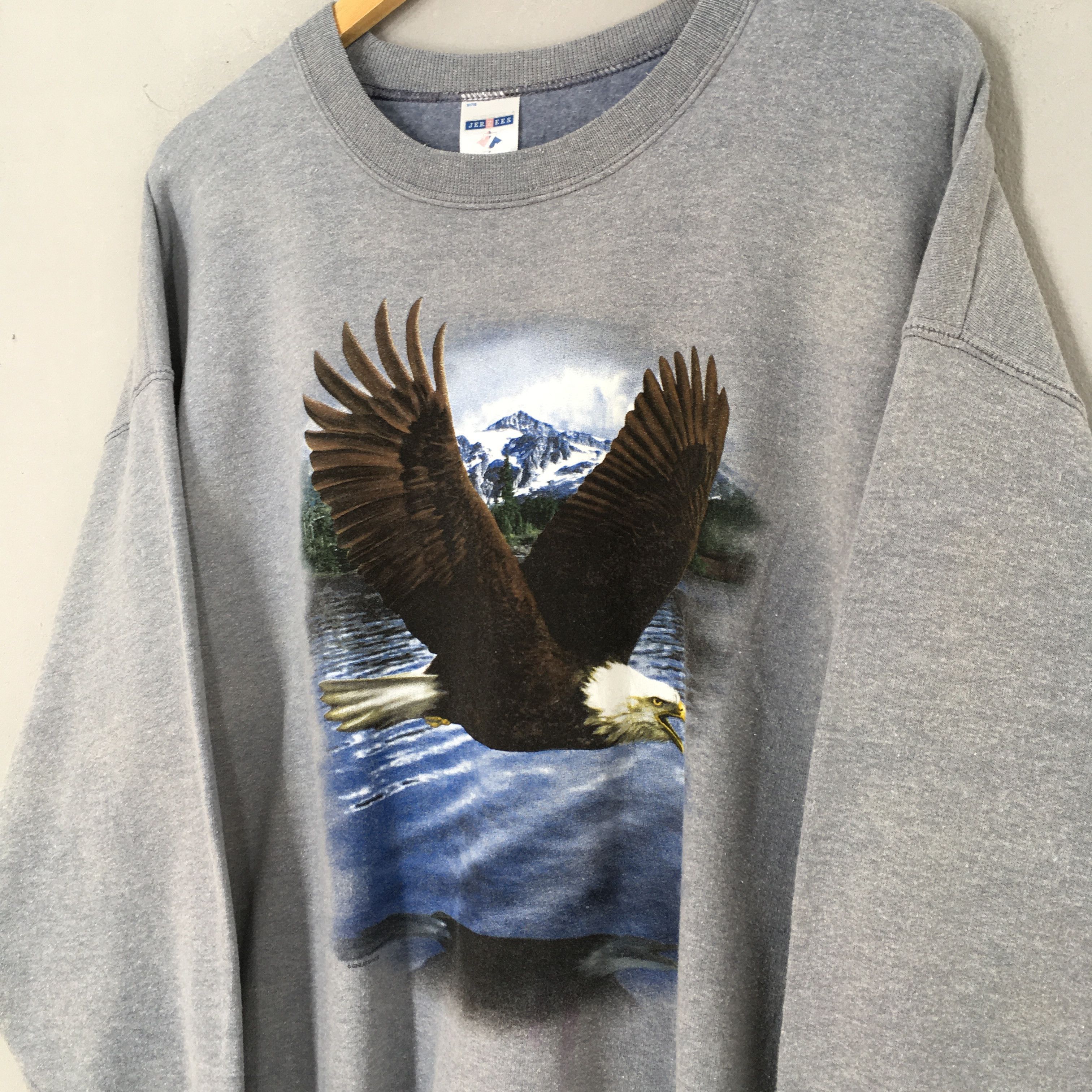Habitat Vintage 90s Eagles Hawk Animal Fly Free Sweatshirt XLarge Size US XL / EU 56 / 4 - 3 Thumbnail