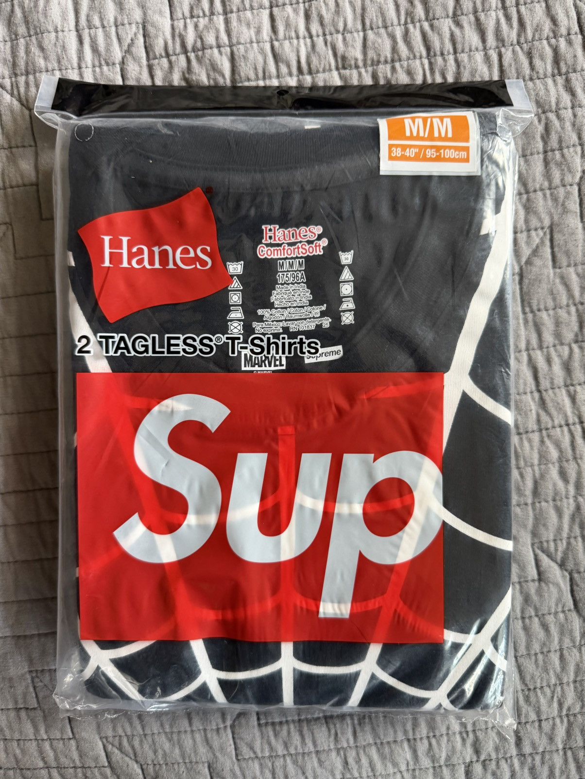 Supreme Supreme Hanes Spider-Man Tagless Tees (2 Pack) Black Size US M / EU 48-50 / 2 - 1 Thumbnail