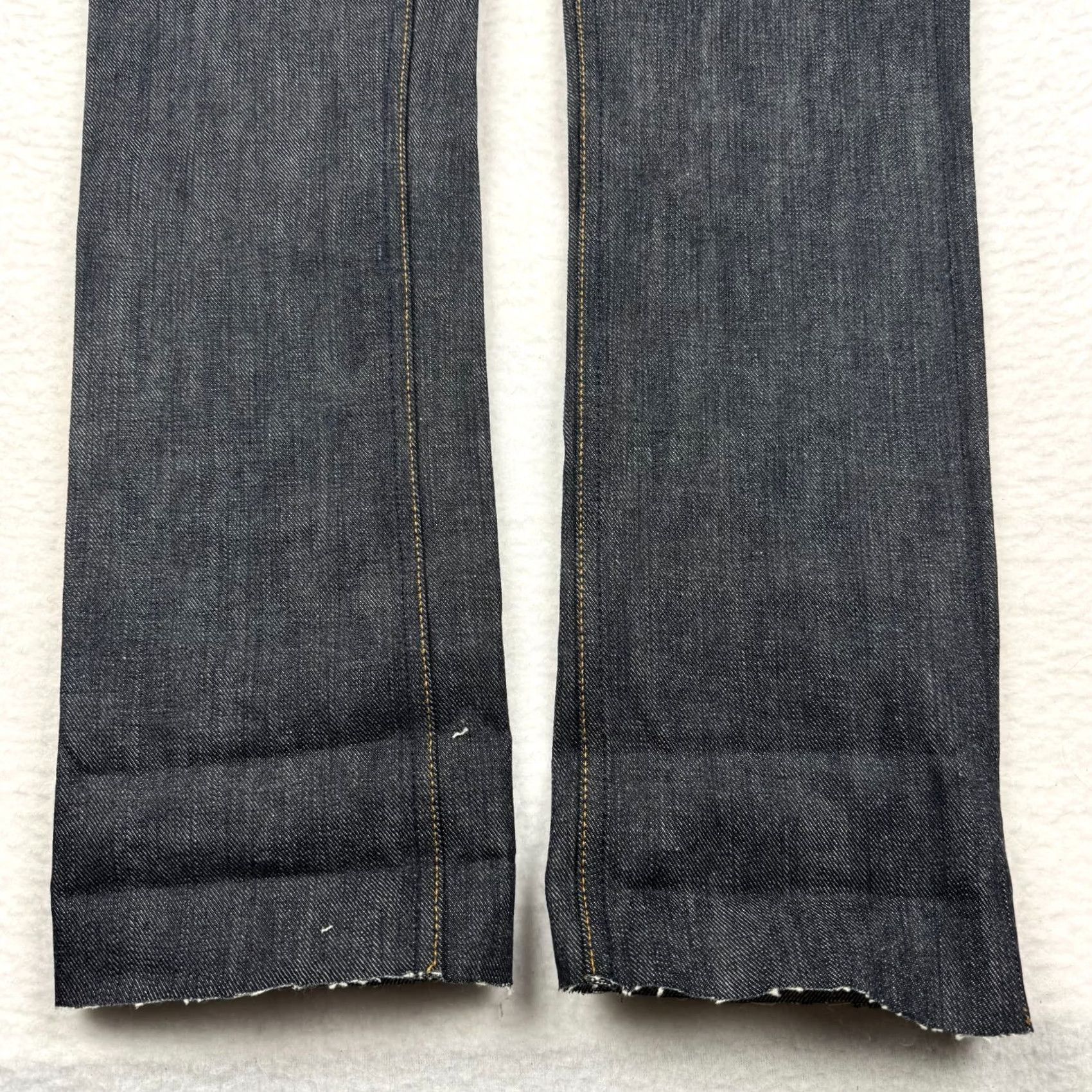 Gustin GUSTIN Jeans Slim 31 32 Inseam Button Fly Raw Hem Denim Cotton 5-Pocket Men Blue EUC Size US 31 - 3 Thumbnail
