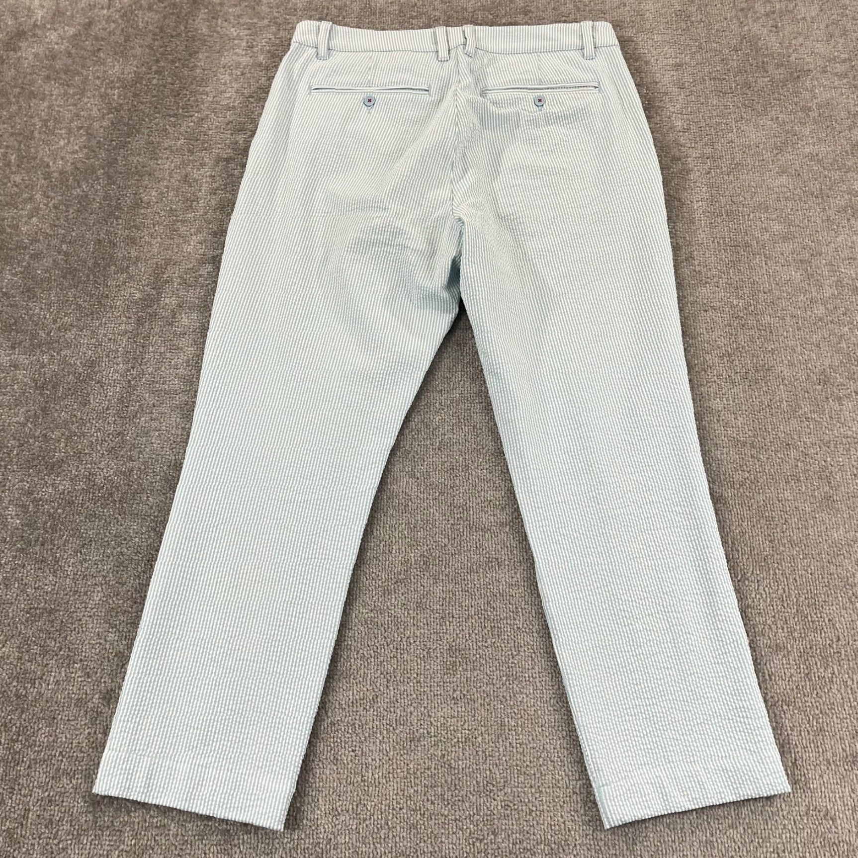 Rhone Rhone Pants Mens 30x26 Seersucker Stretch Resort Cool Blue Golf Chino Size US 30 / EU 46 - 2 Thumbnail