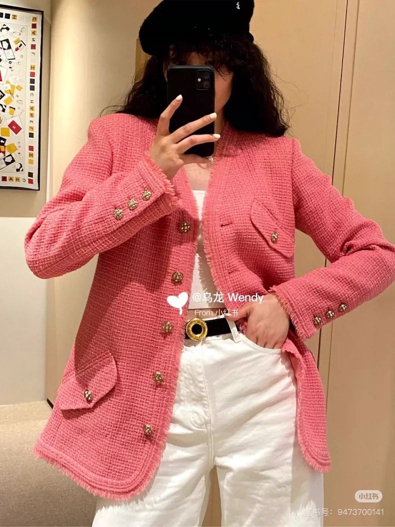 Chanel Chanel Cherry blossom pink early spring show soft jacket 25 Size XS / US 0-2 / IT 36-38 - 8 Thumbnail