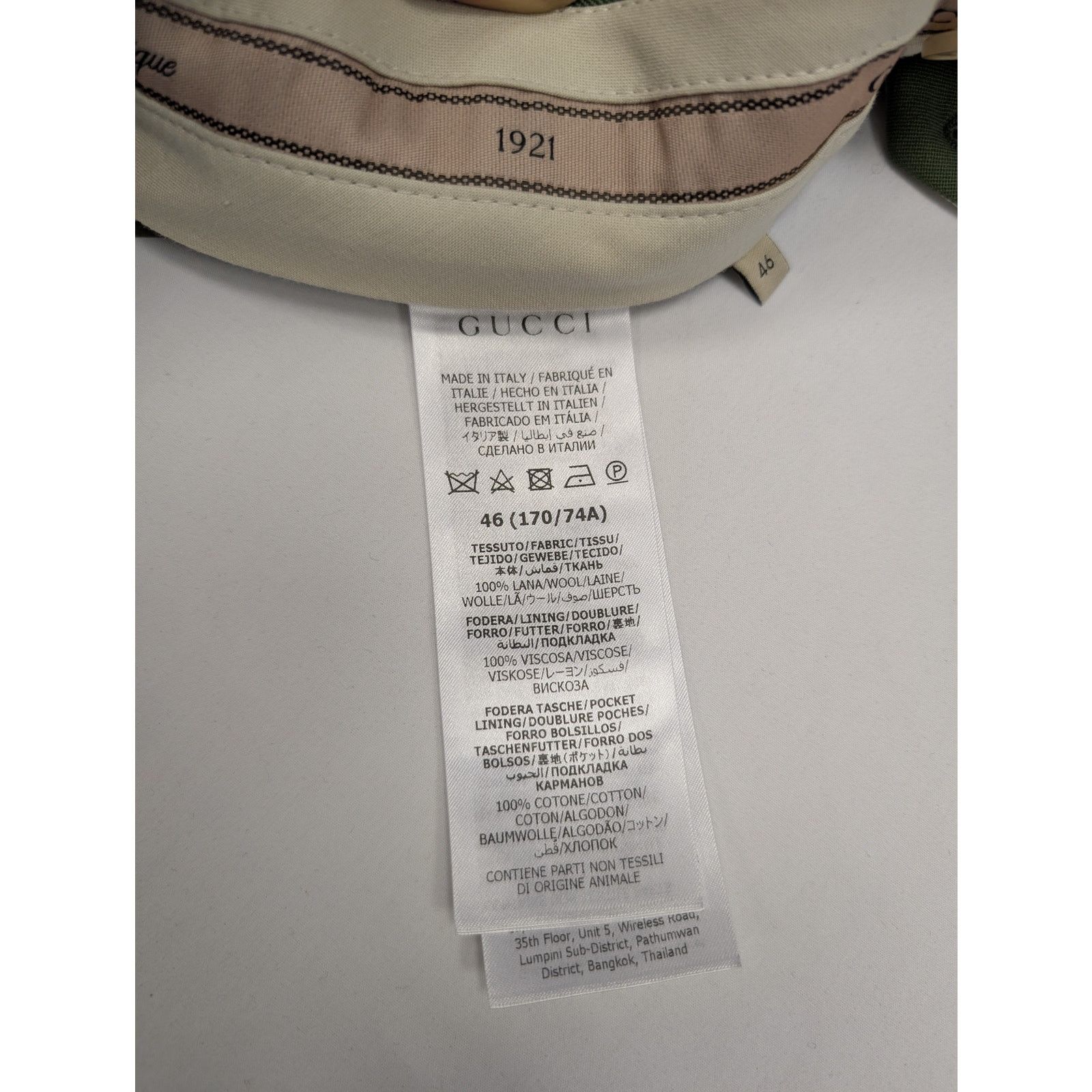 Gucci o1rshd1 Aria Pant English Wool Gabardine Pants Sage Green Size US 30 / EU 46 - 13 Thumbnail