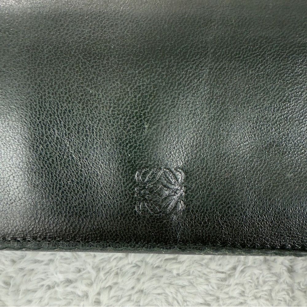 Loewe LOEWE Anagram Leather Long Bifold Wallet Black 100% Authent Size ONE SIZE - 6 Thumbnail