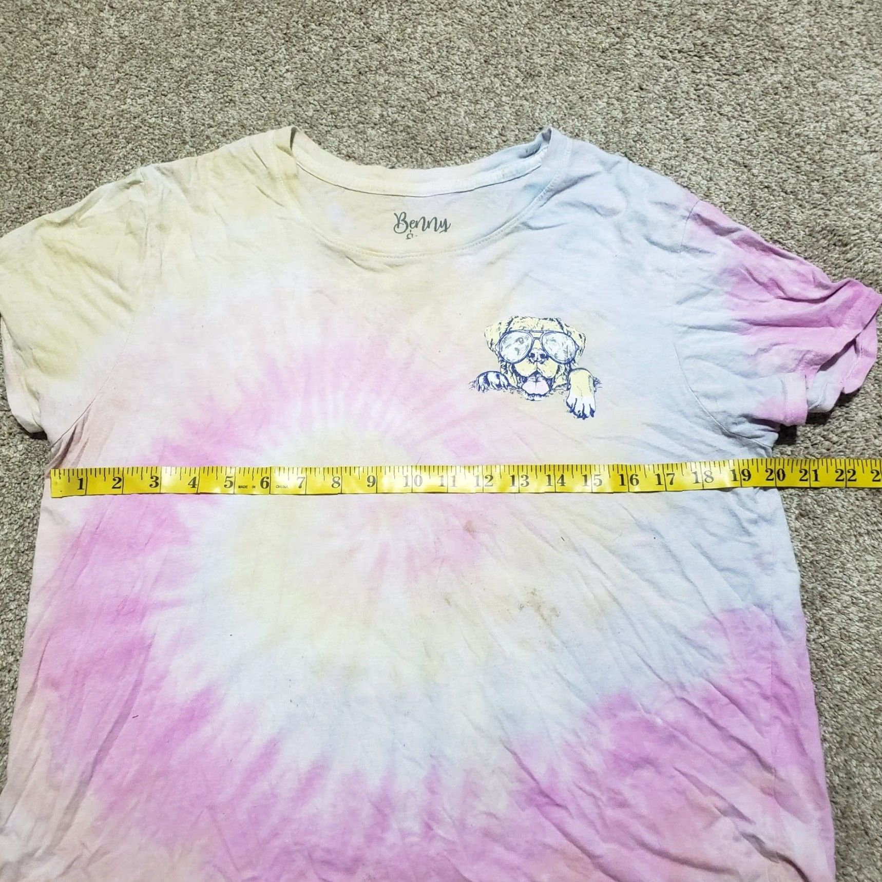 Vintage Happiness Comes in Waves Pink Tie Dye Short Sleeve T-Shirt Women's Size M Medium Size M / US 6-8 / IT 42-44 - 4 Thumbnail